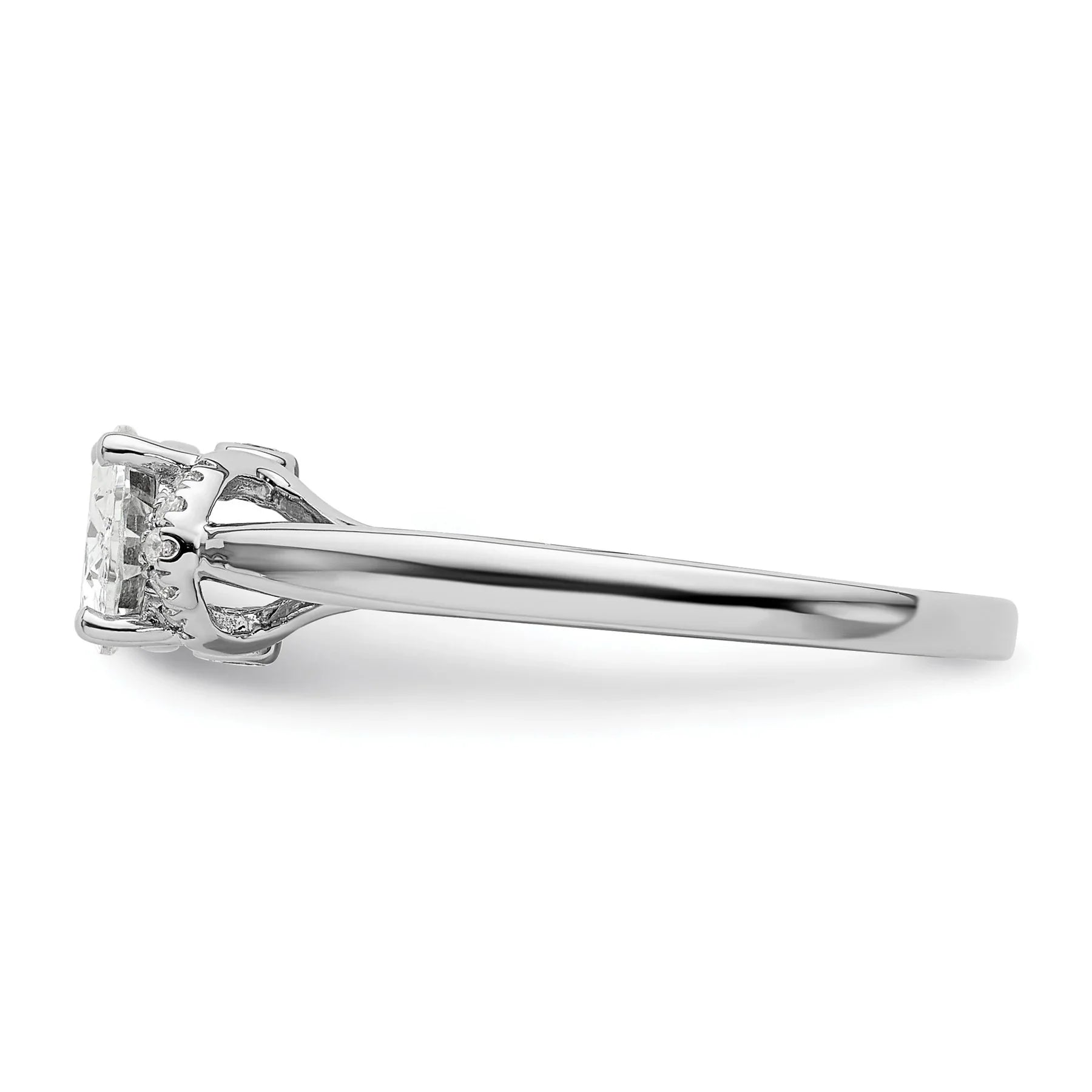 Lab Grown Diamond East-West Oval Semi Mount Engagement Ring 1 Ct - Fine Diamond