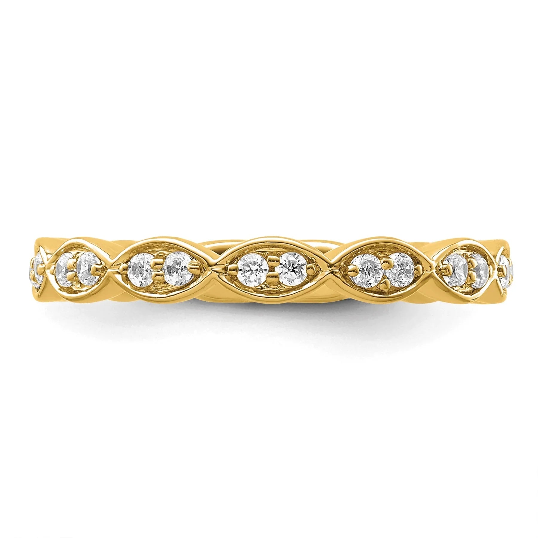 14K Gold Lab Grown Diamond Fashion Wedding Band 0.25 Ct - Fine Diamond