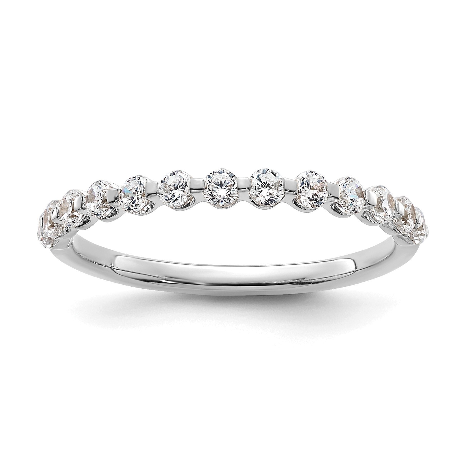 14K Gold Lab Grown Diamond Half Eternity Band Ring