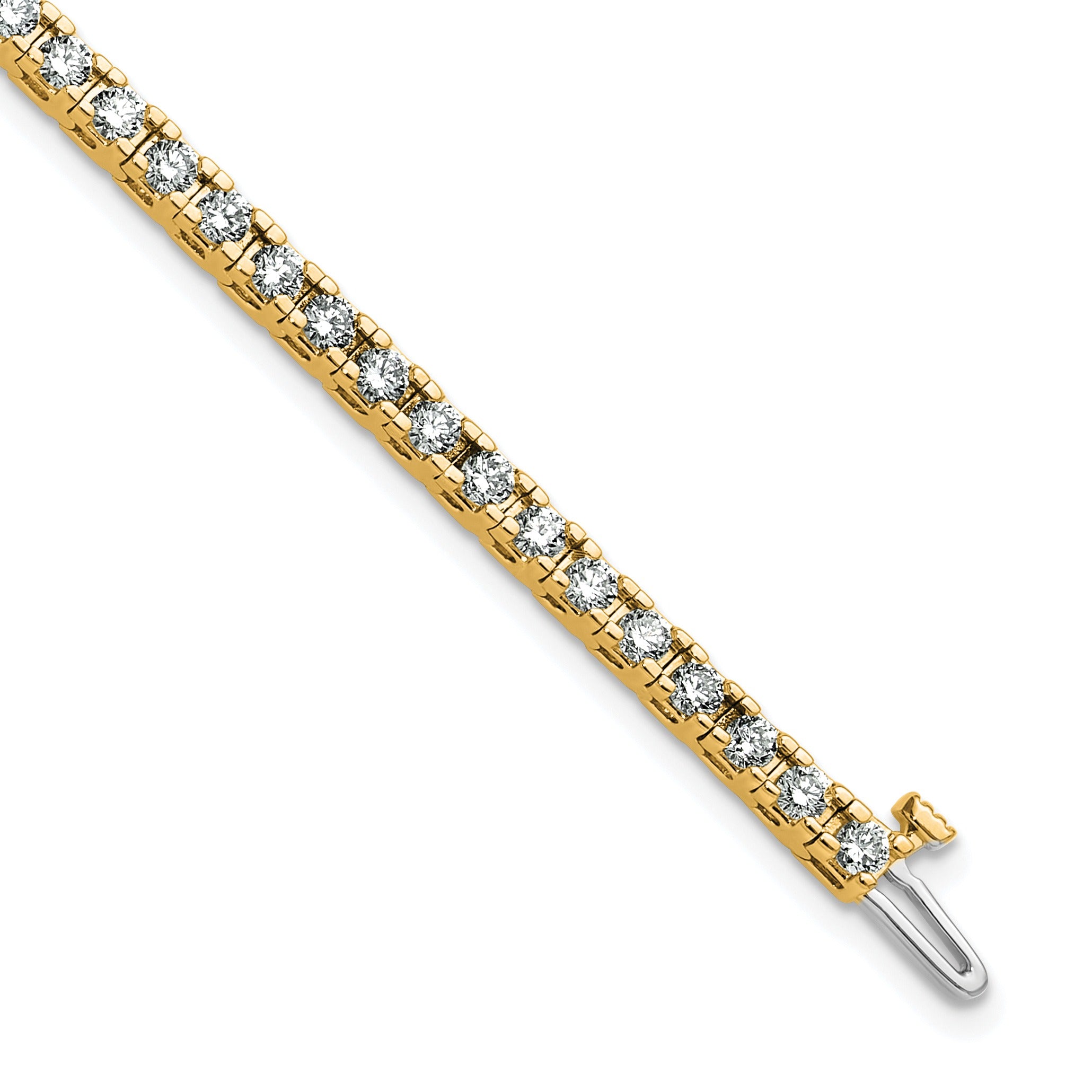 14K Yellow Gold Lab Grown Diamond Tennis Bracelet
