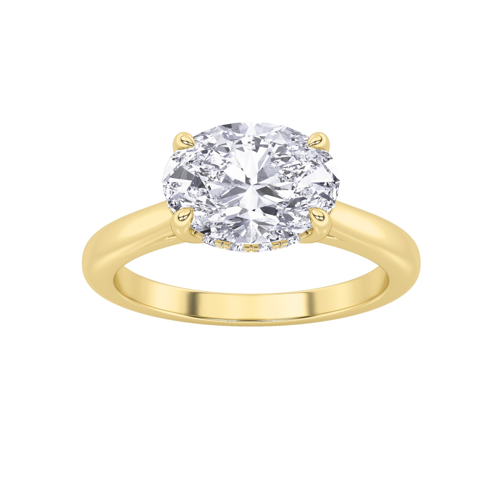 14K Yellow Gold Lab Grown Diamond Pear Solitaire Ring