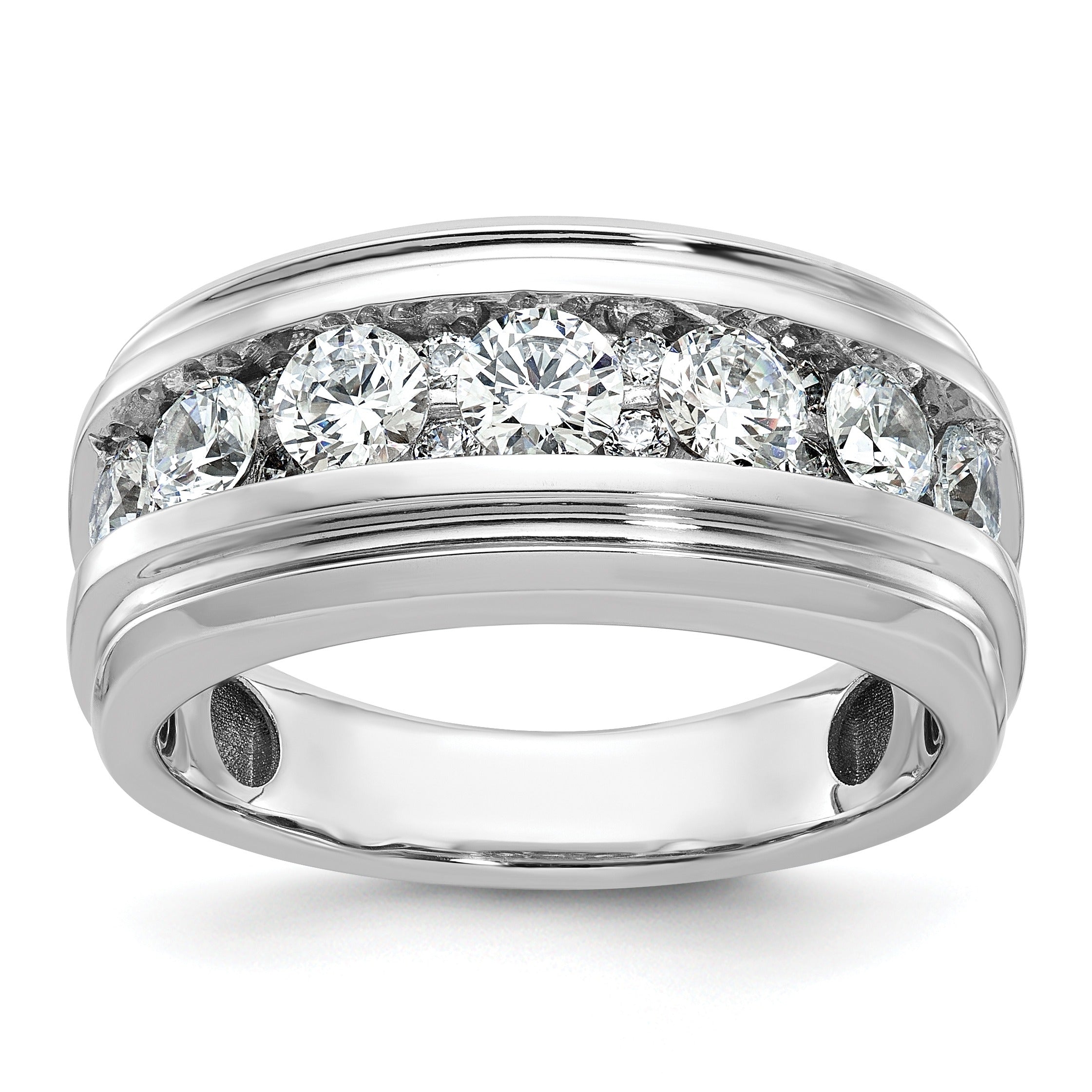14k White Gold 1 3/4 carat Lab Diamond Five Stone Ring