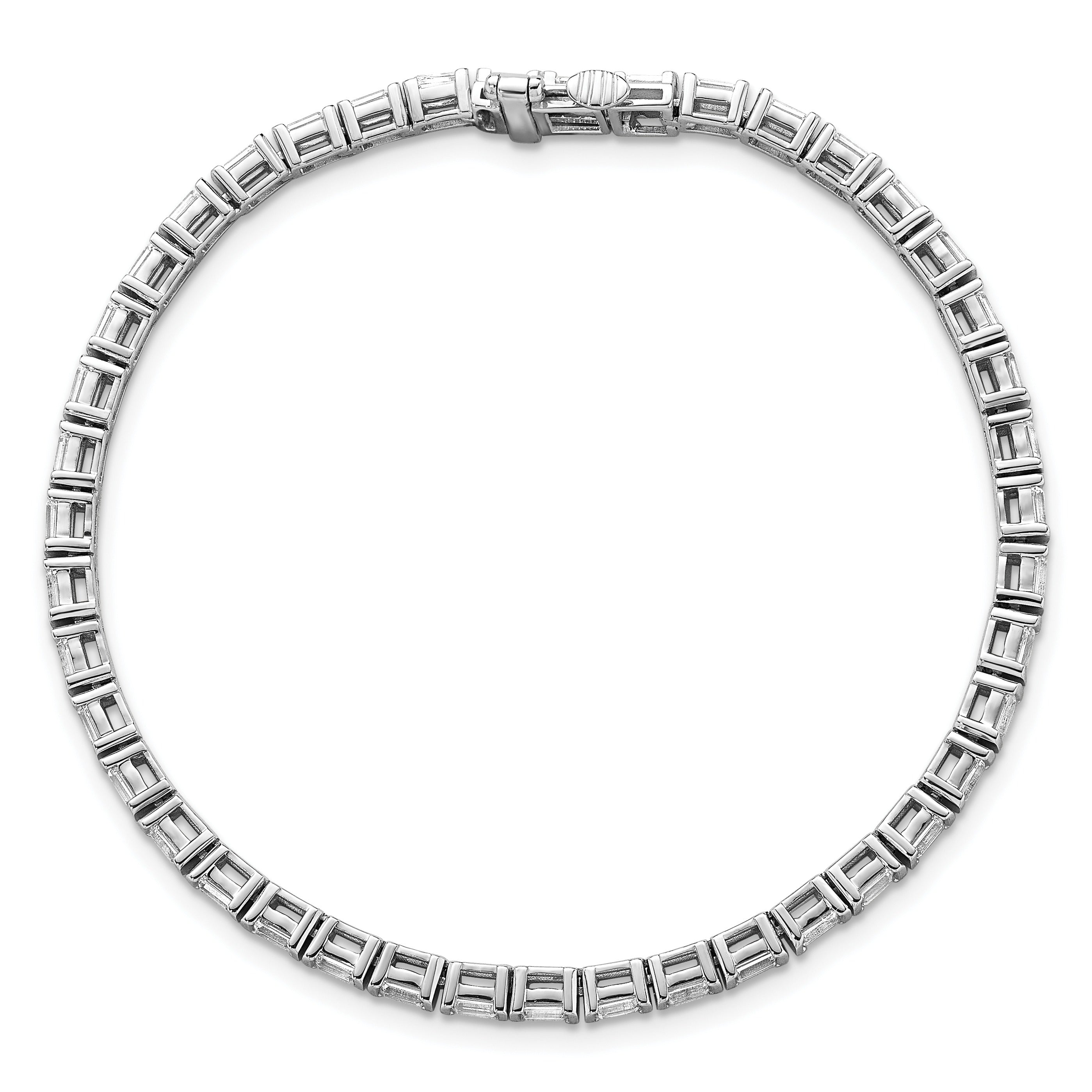 14k White Gold 4 Carat Lab Grown Diamond Tennis Bracelet