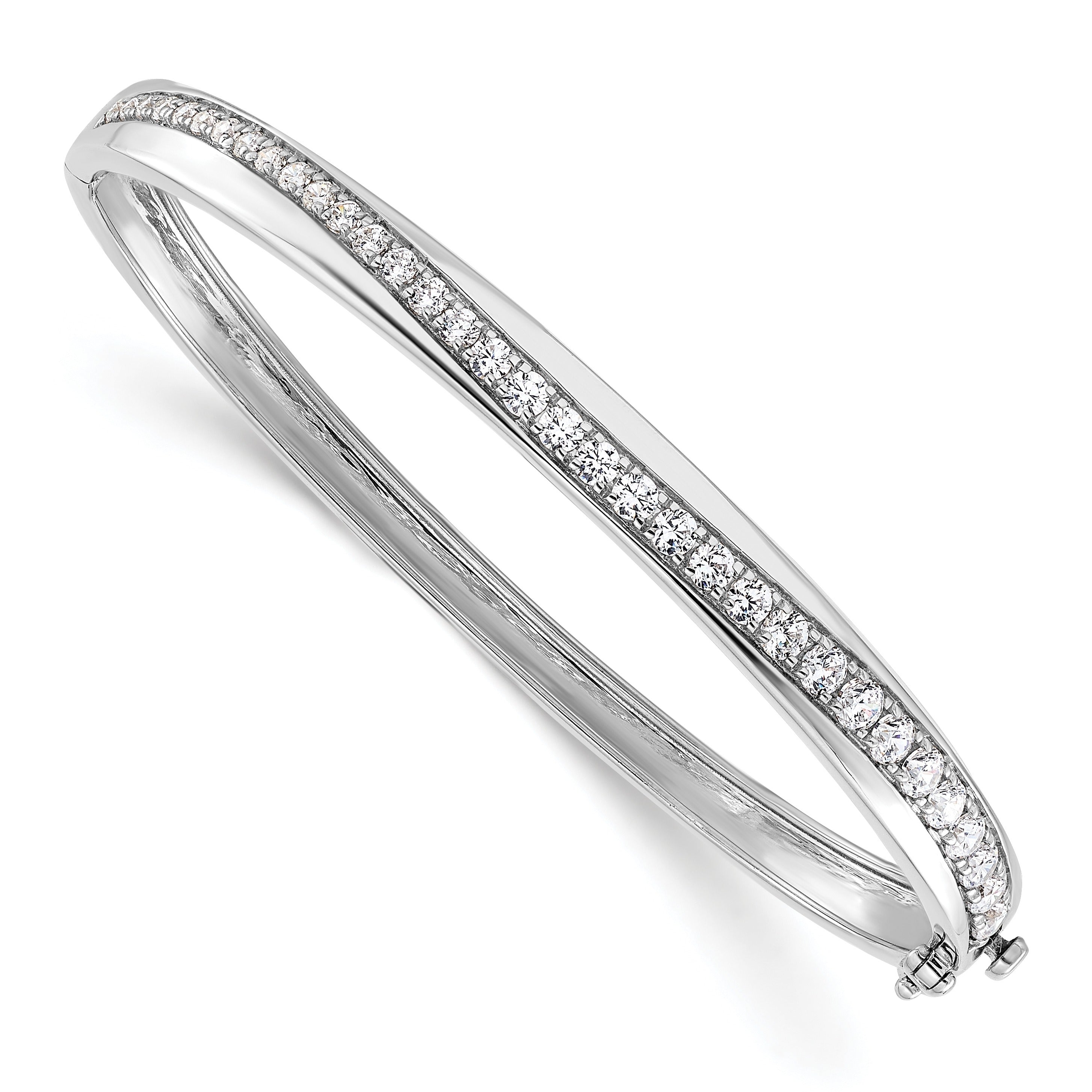 14K Gold Lab Grown Diamond Bangle Bracelets