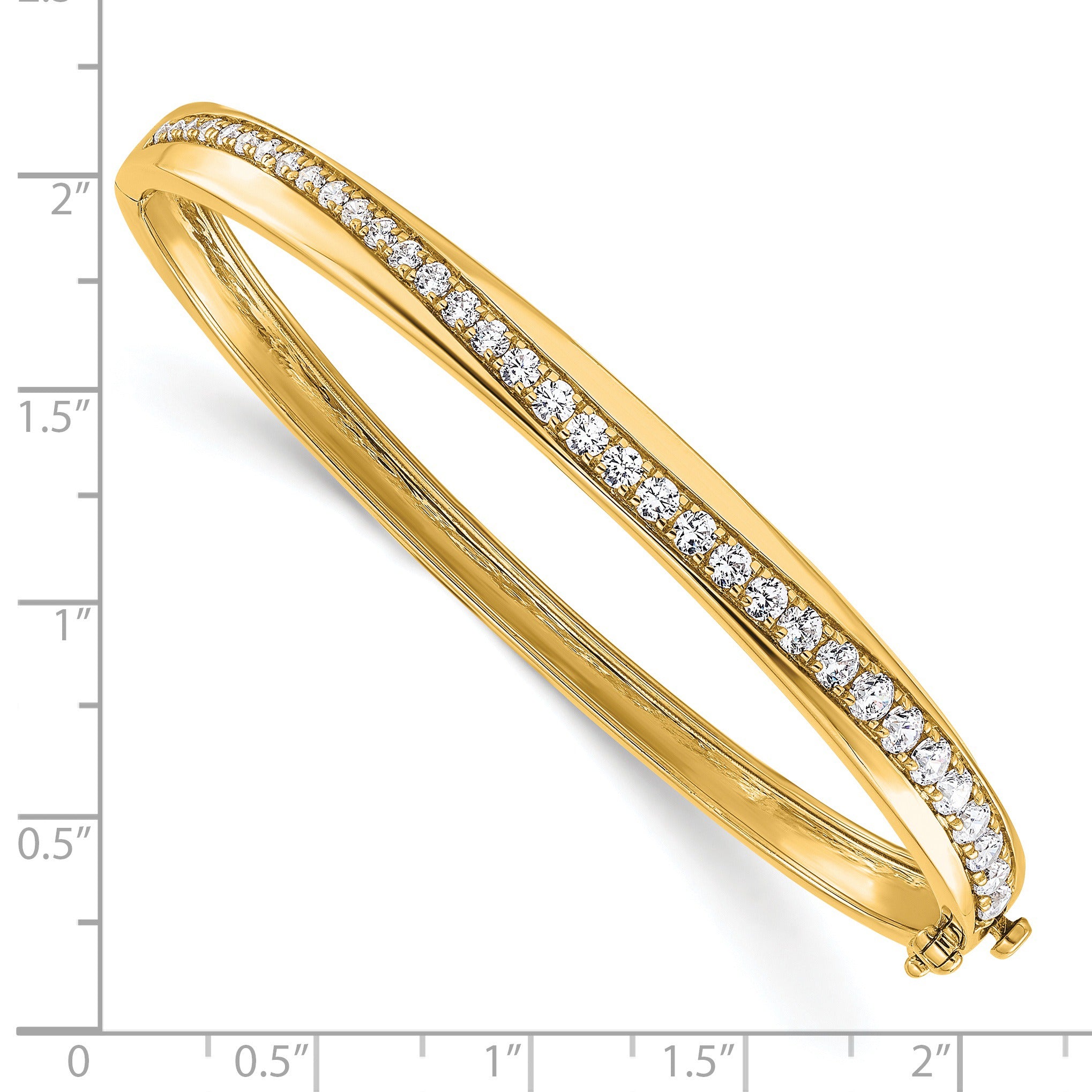14K Gold Lab Grown Diamond Bangle Bracelets