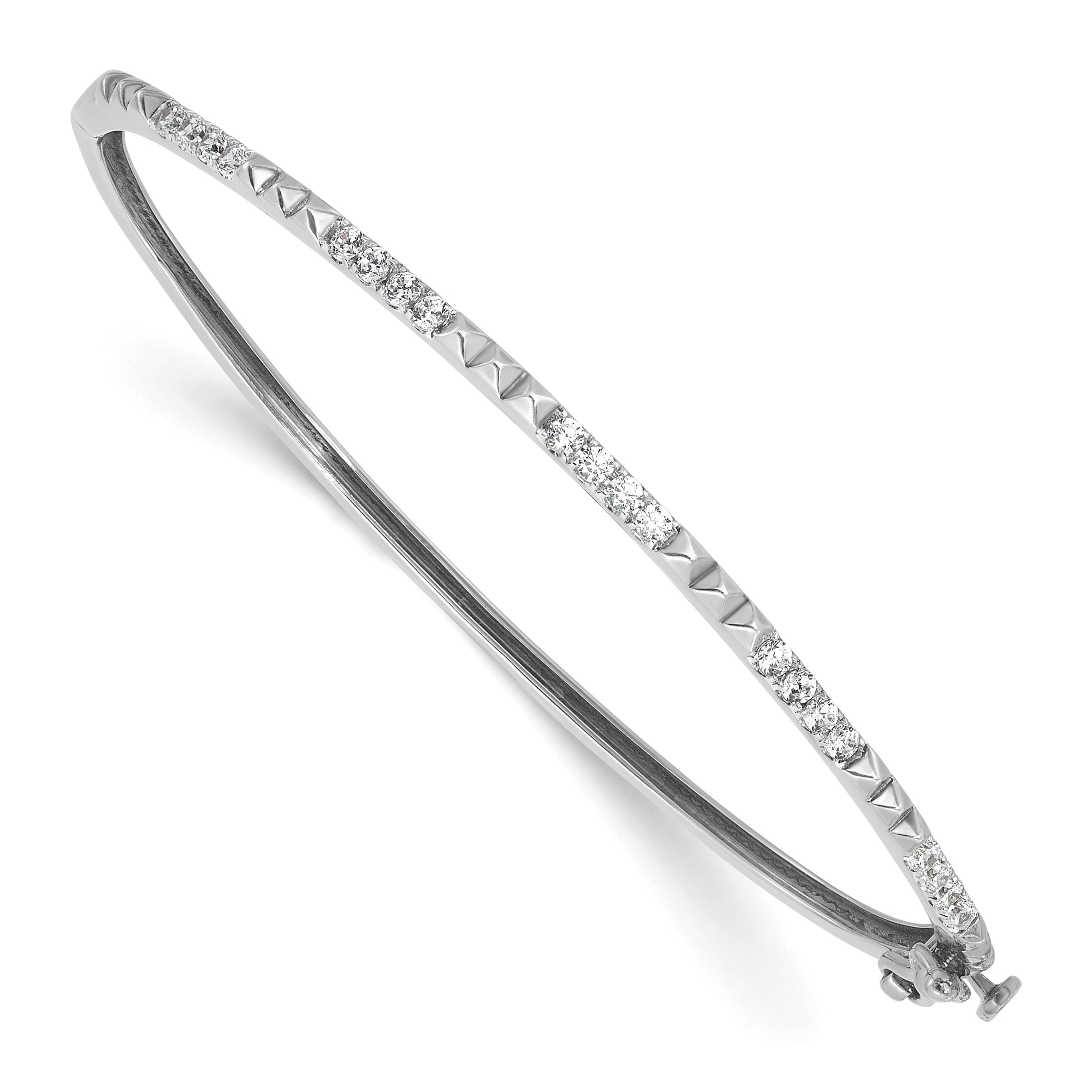 14K Gold Lab Grown Diamond Bangle Bracelets