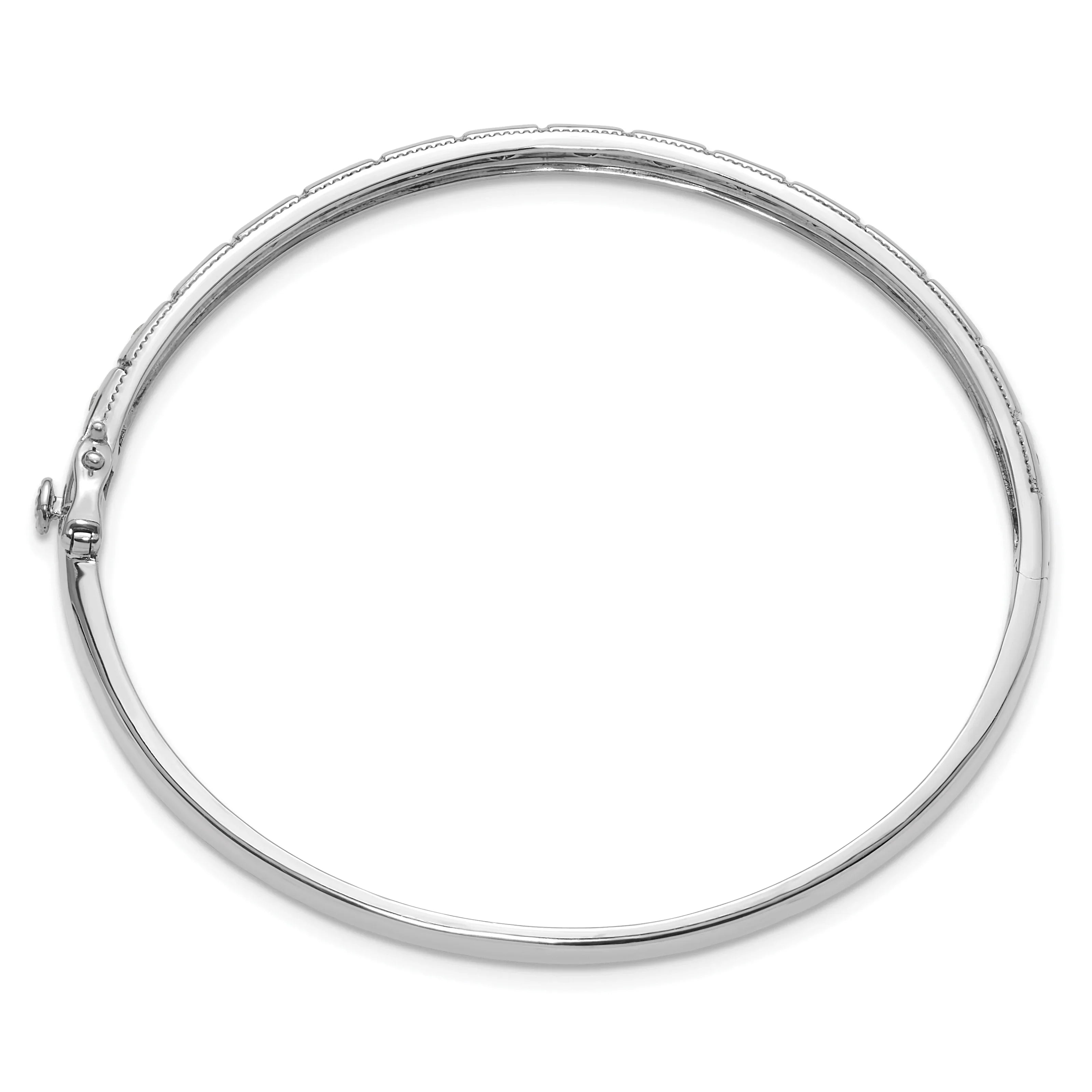 14K Gold 1/2 carat Lab Grown Diamond Bangle Bracelet - Fine Diamond