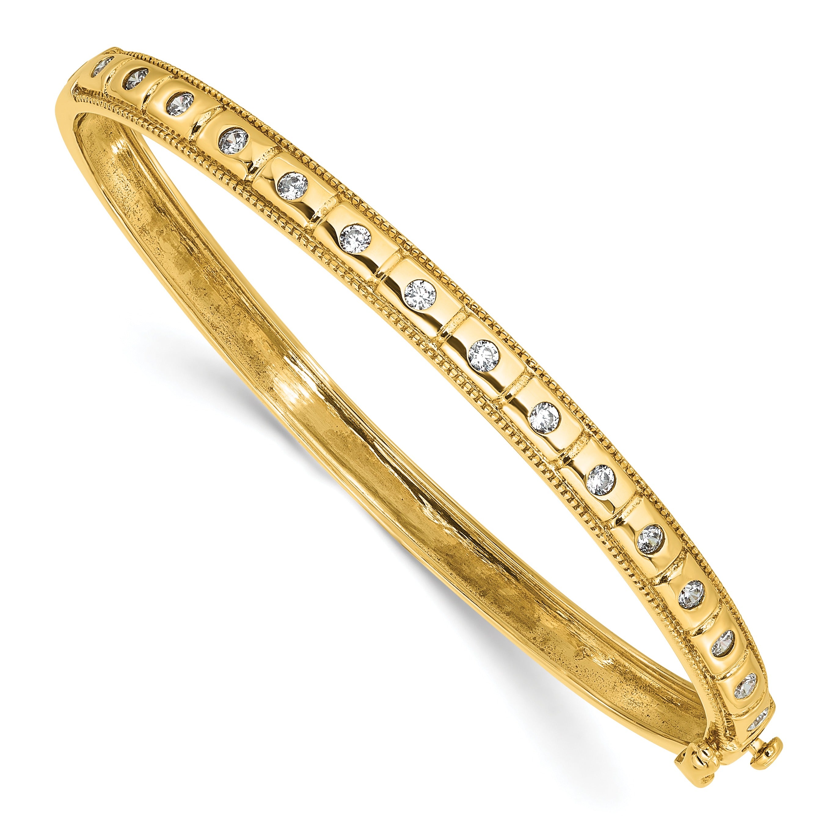 14K Gold 1/2 carat Lab Grown Diamond Bangle Bracelet