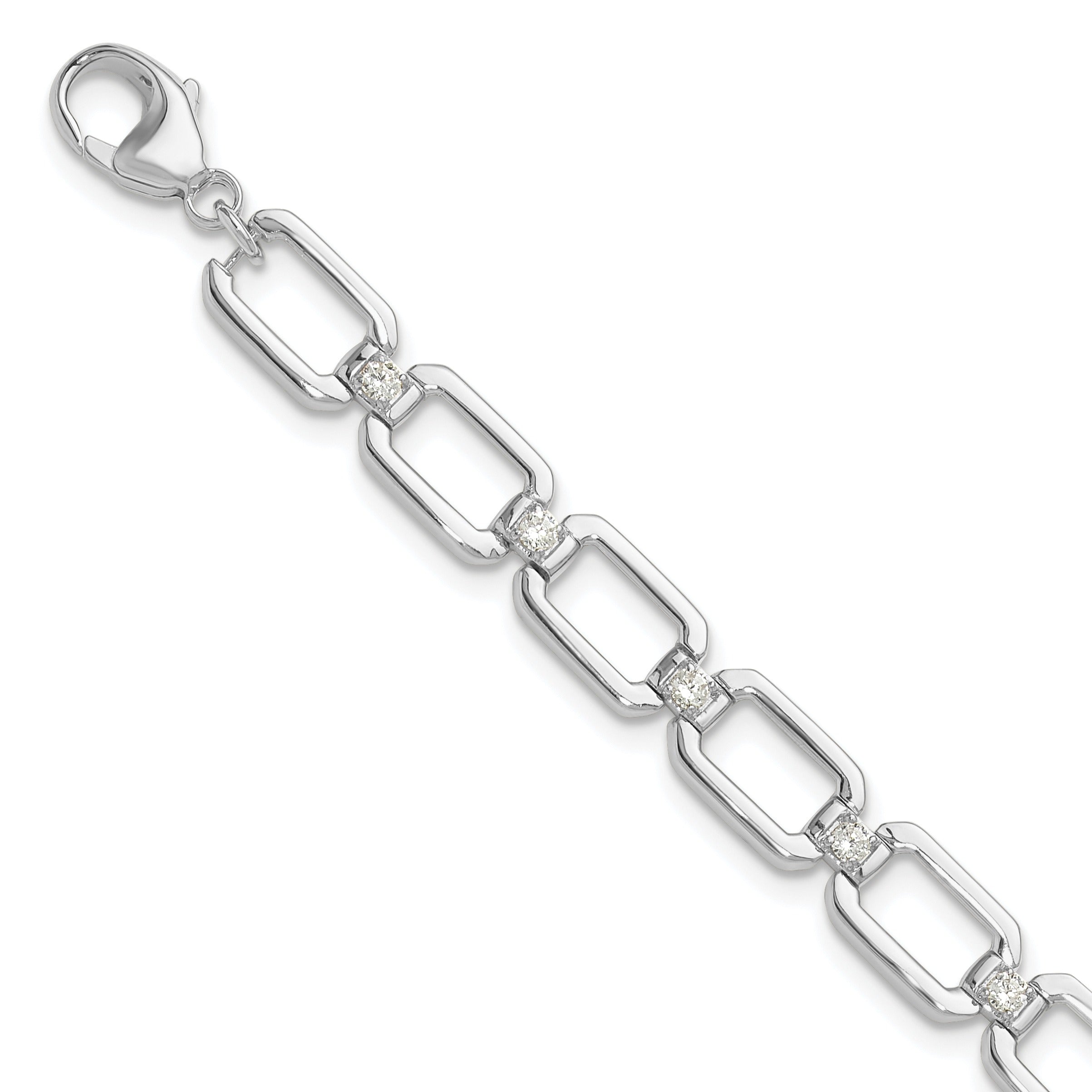 14K Gold Lab Grown Diamond Link Bracelet