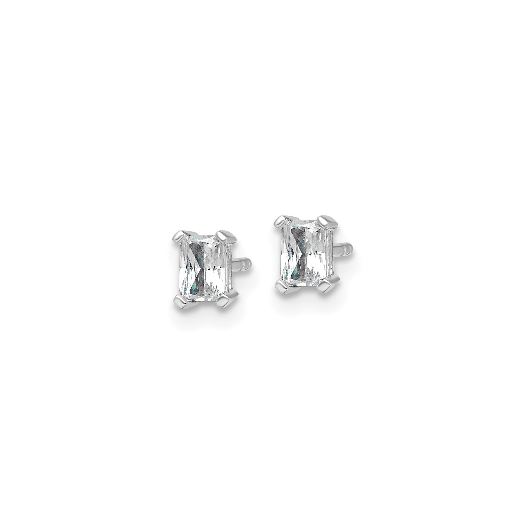 14k Gold Lab Grown Diamond Four Prong Stud Earrings