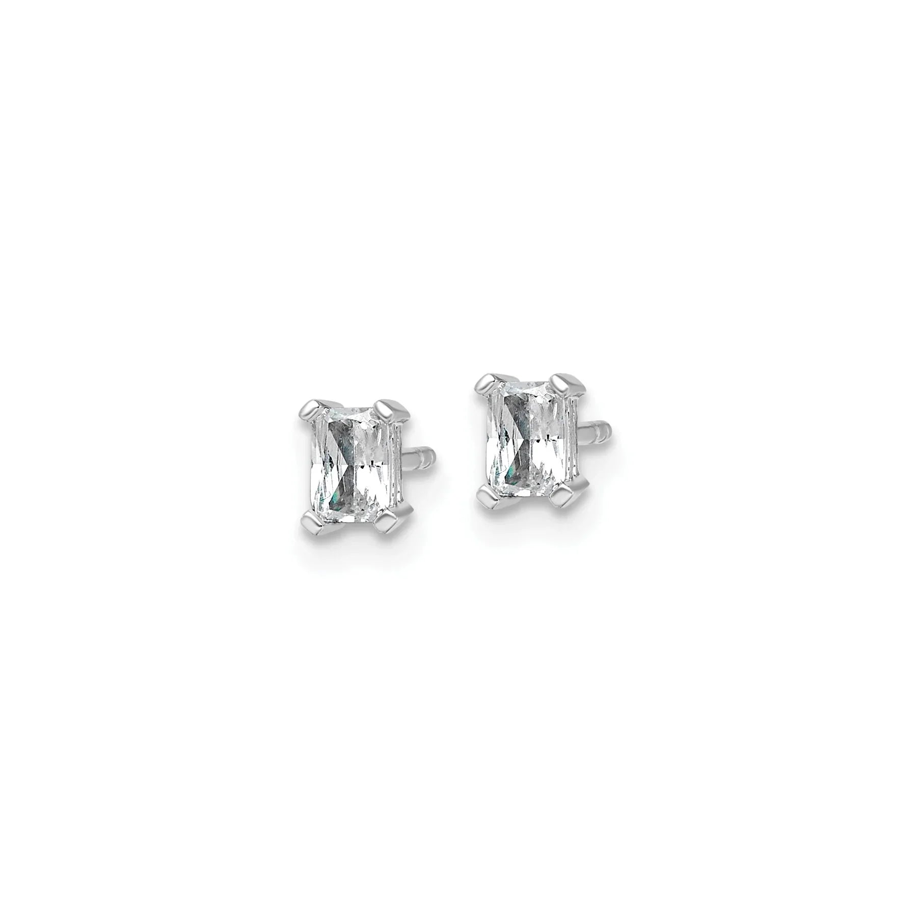 14k Gold Lab Grown Diamond Four Prong Stud Earrings - Fine Diamond