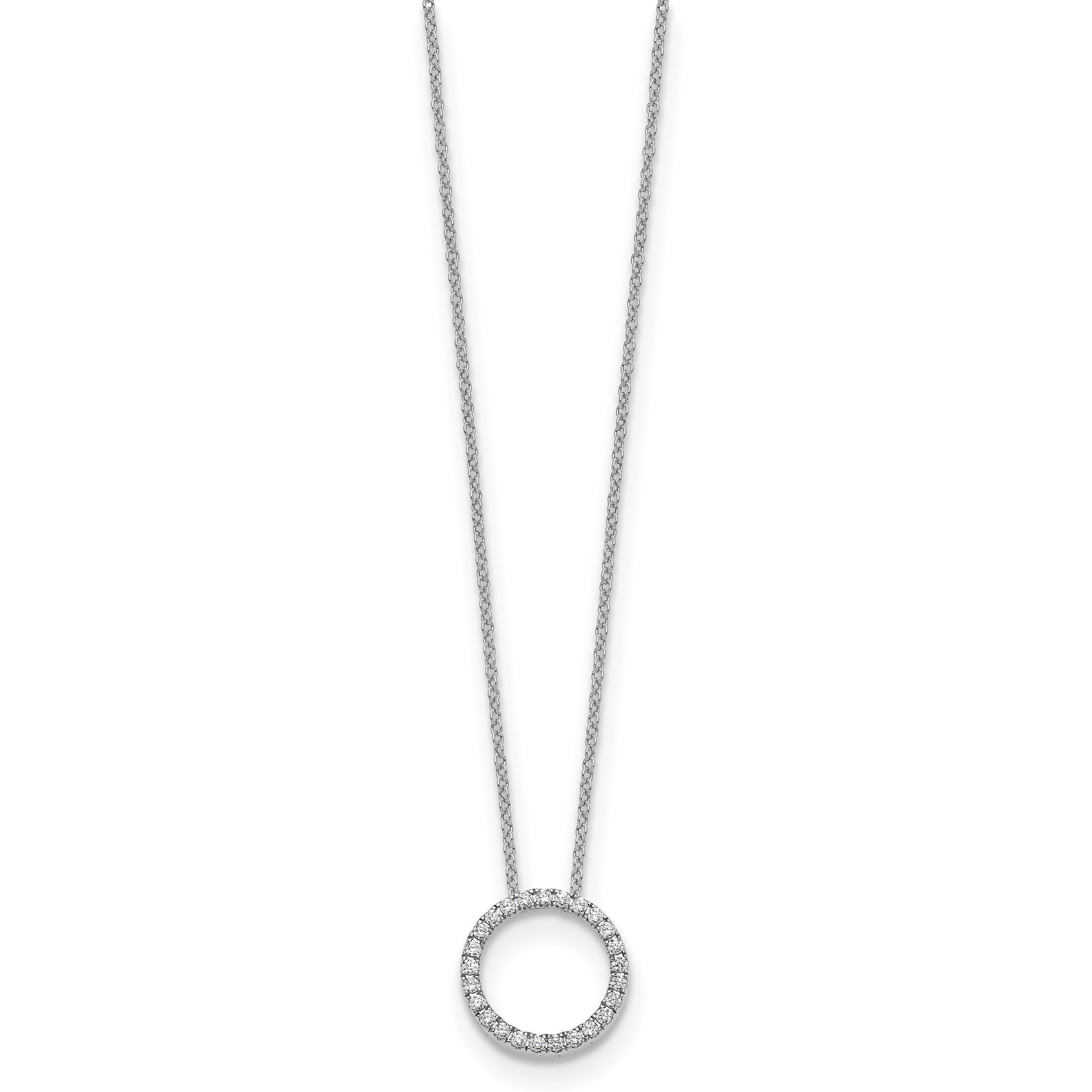 Lab Grown Diamond Circle Pendant Necklaces