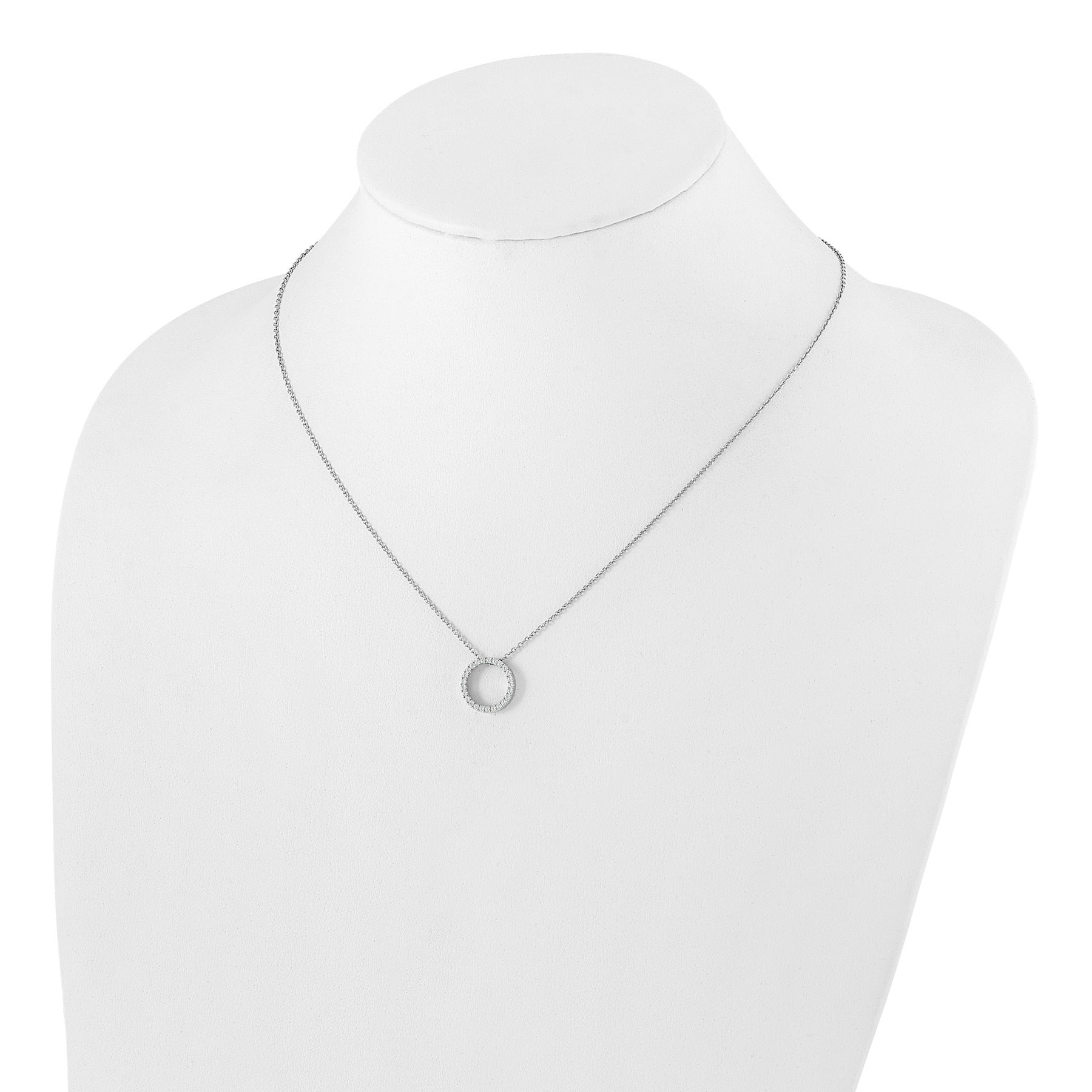 Lab Grown Diamond Circle Pendant Necklaces