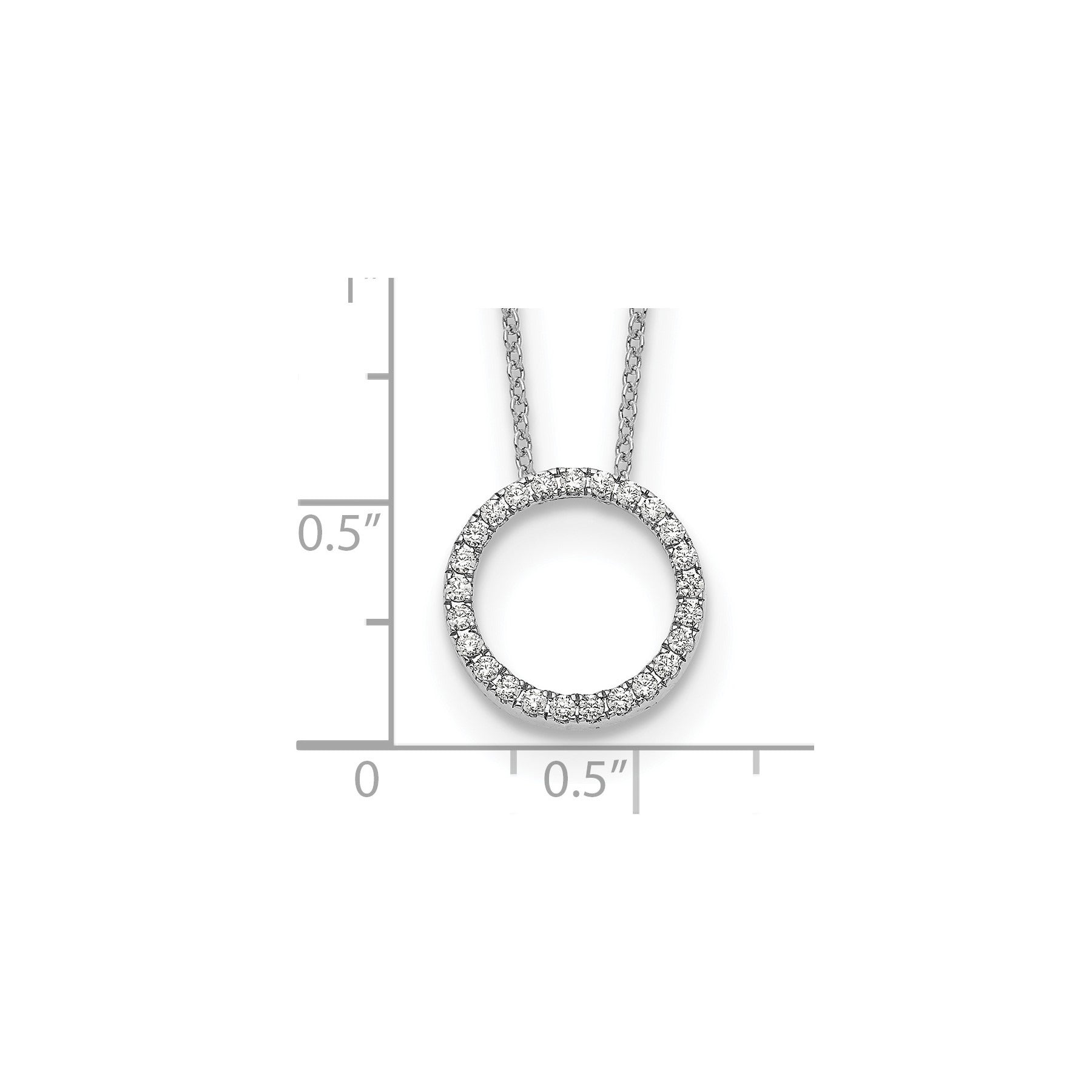 Lab Grown Diamond Circle Pendant Necklaces