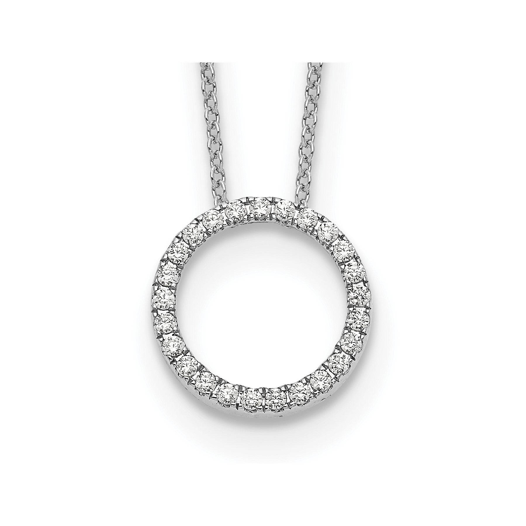 Lab Grown Diamond Circle Pendant Necklaces