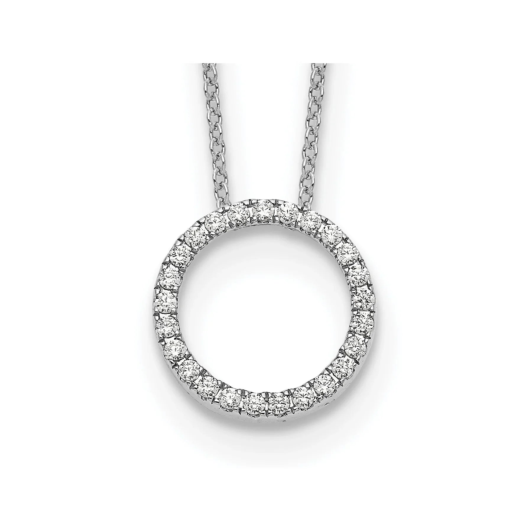 Lab Grown Diamond Circle Pendant Necklaces - Fine Diamond