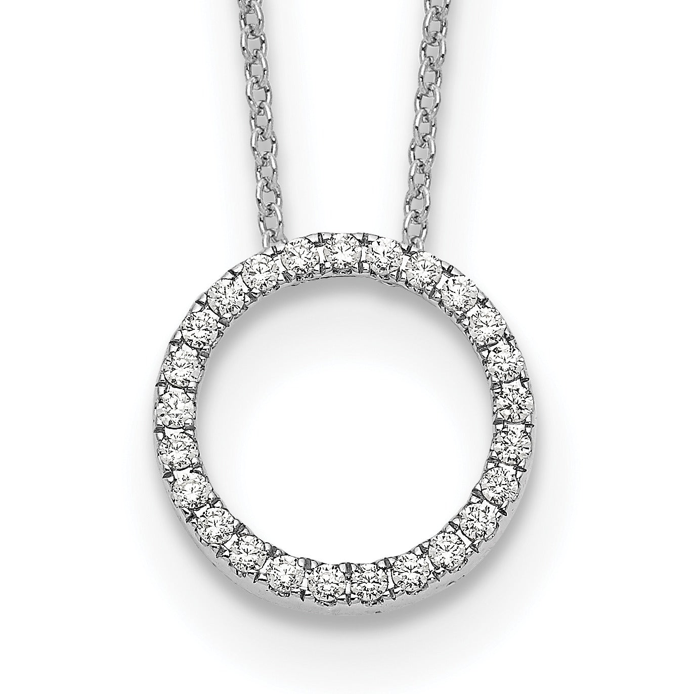 Lab Grown Diamond Circle Pendant Necklaces