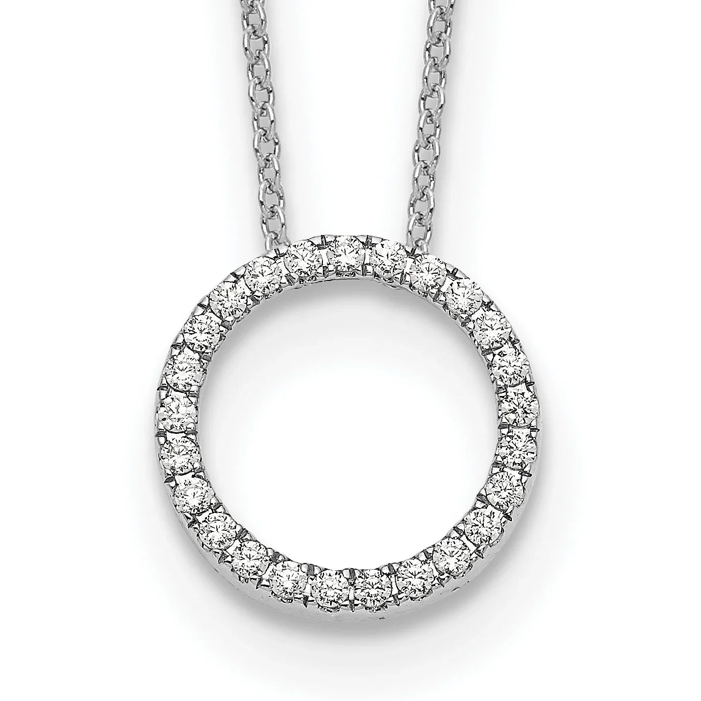 Lab Grown Diamond Circle Pendant Necklaces - Fine Diamond