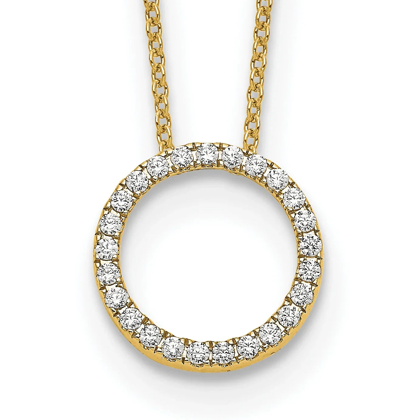 Lab Grown Diamond Circle Pendant Necklaces - Fine Diamond