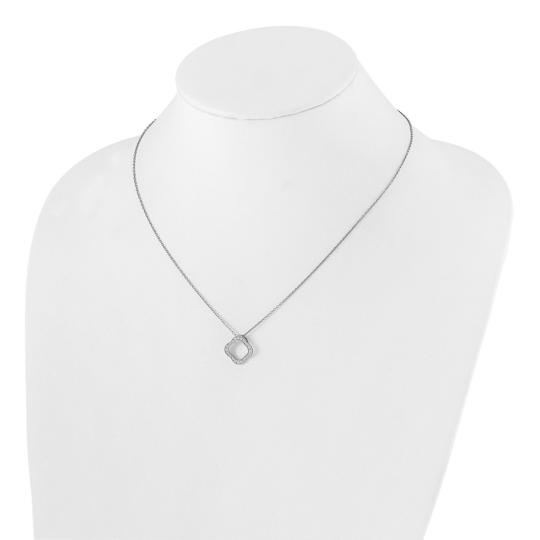 Lab Grown Diamond Quatrefoil Floral Necklace
