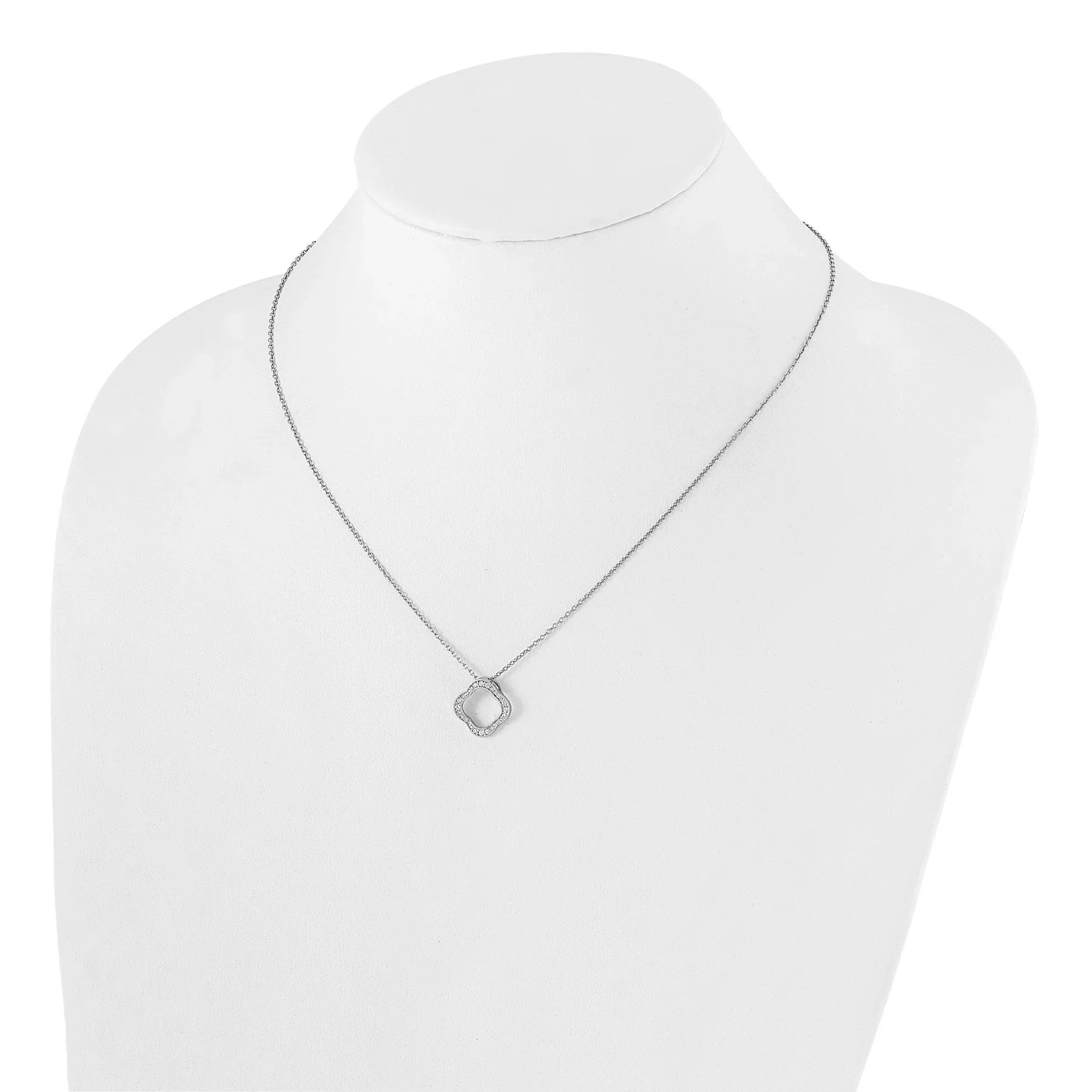 Lab Grown Diamond Quatrefoil Floral Necklace - Fine Diamond