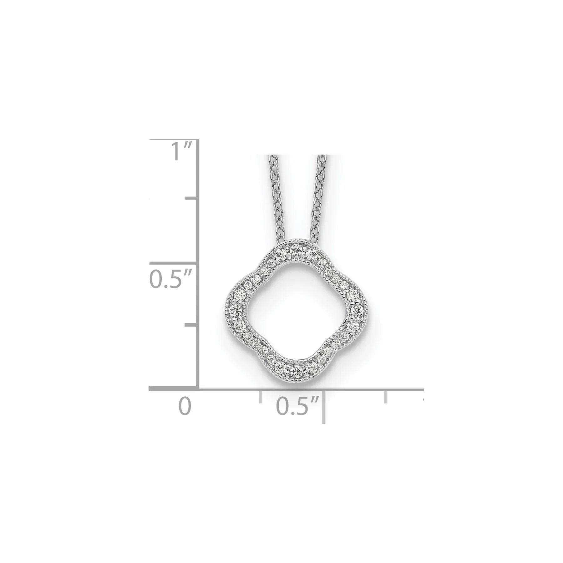 Lab Grown Diamond Quatrefoil Floral Necklace - Fine Diamond