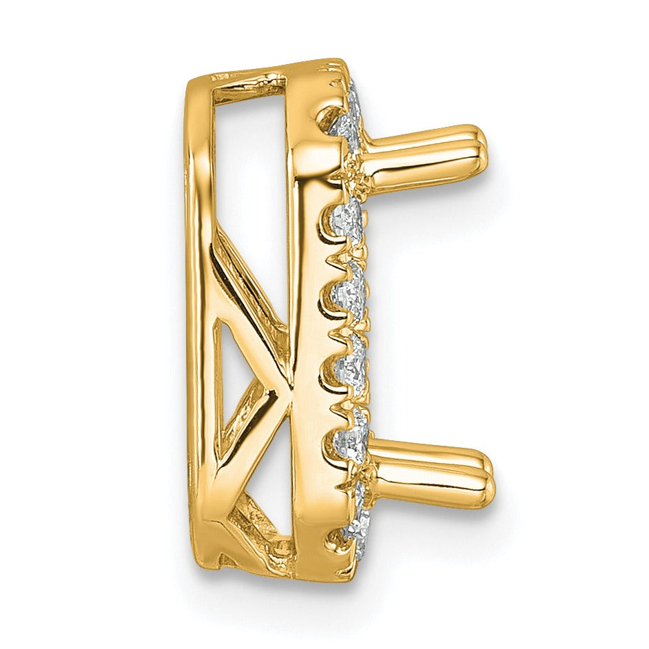 Radiant Lab Diamond Halo Chain Slide Pendant Semi Mount