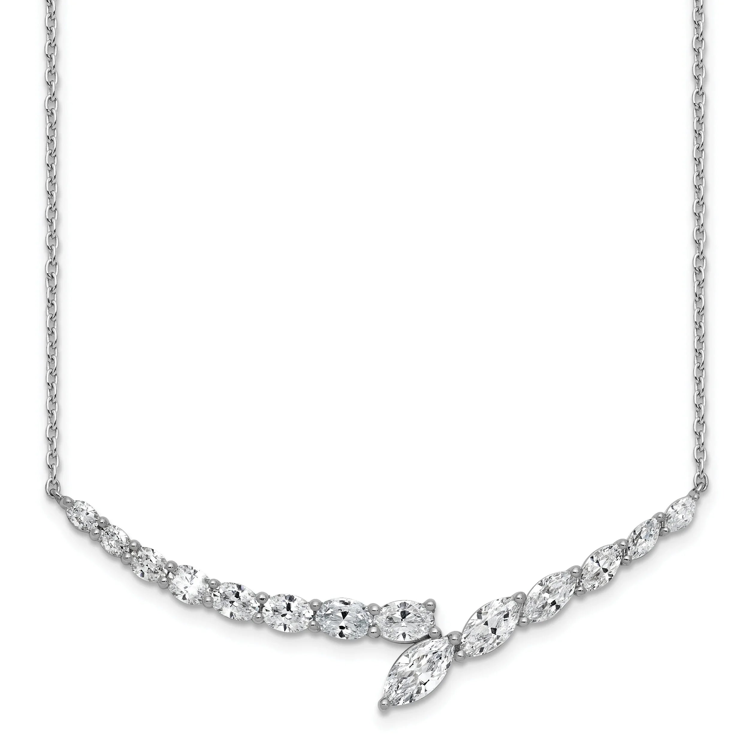 14k Lab Grown Diamond Fashion Bar Necklace - Fine Diamond