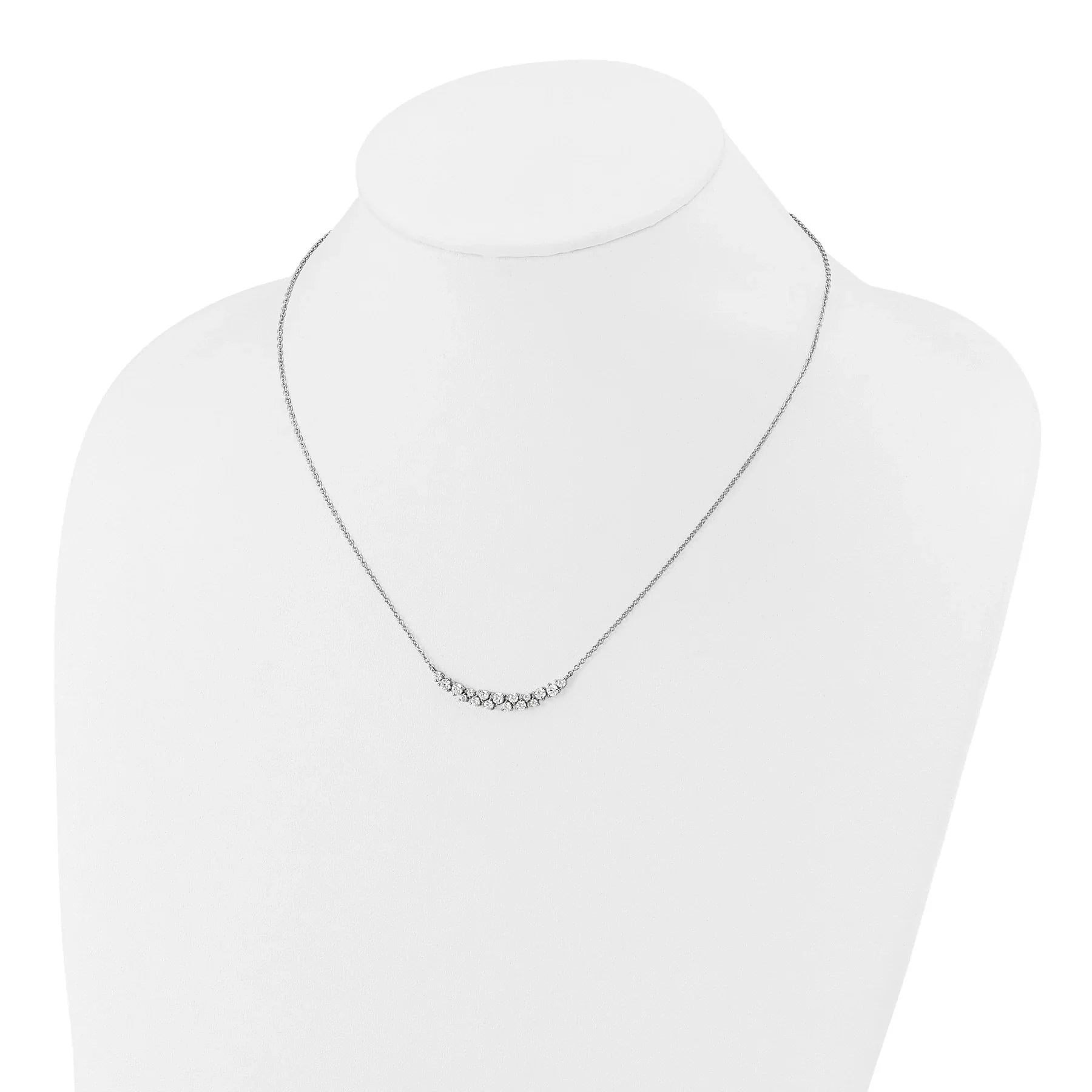 Lab Grown Diamond Fashion Bar Necklace 14k Gold - Fine Diamond