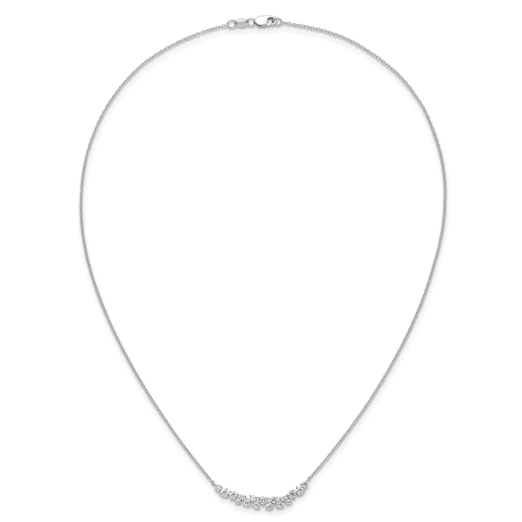 Lab Grown Diamond Fashion Bar Necklace 14k Gold - Fine Diamond