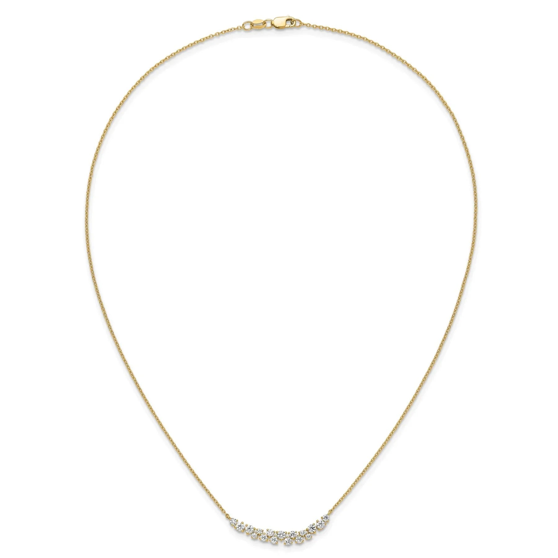 Lab Grown Diamond Fashion Bar Necklace Yellow Gold - Fine Diamond