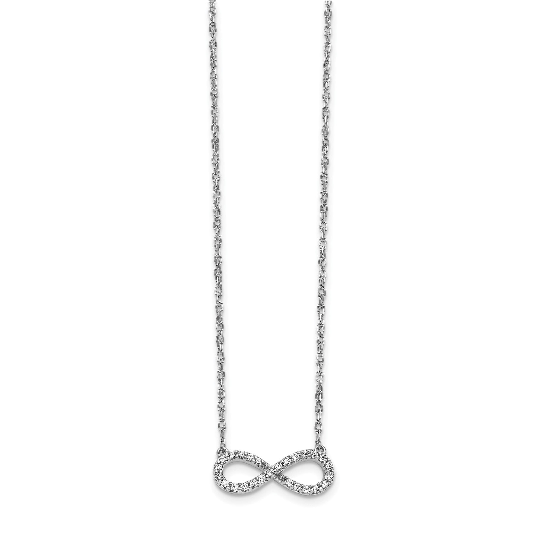 Diamond Infinity Symbol Necklace 1/6 ctw