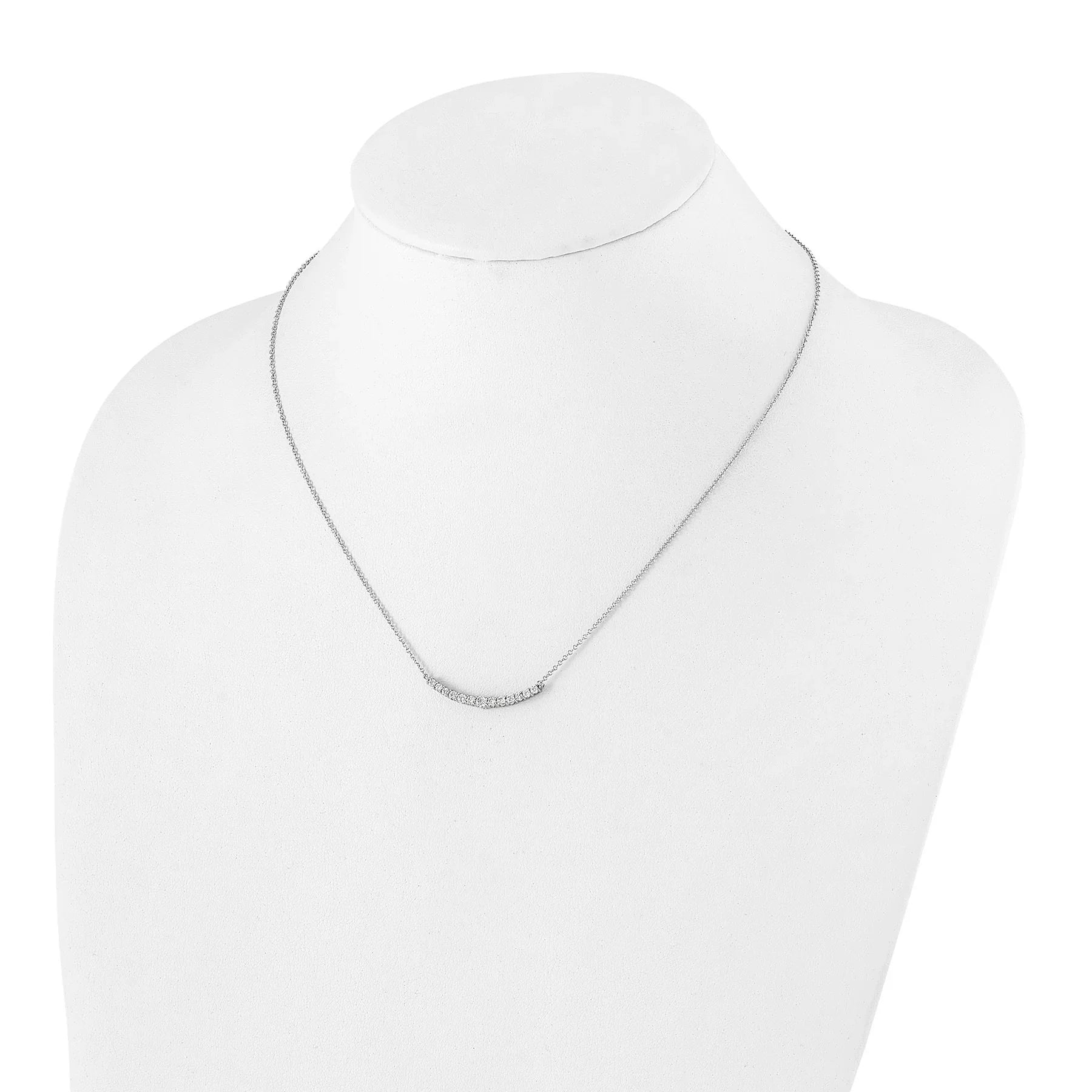 Lab Grown Diamond Complete Bar Gold Necklace - Fine Diamond