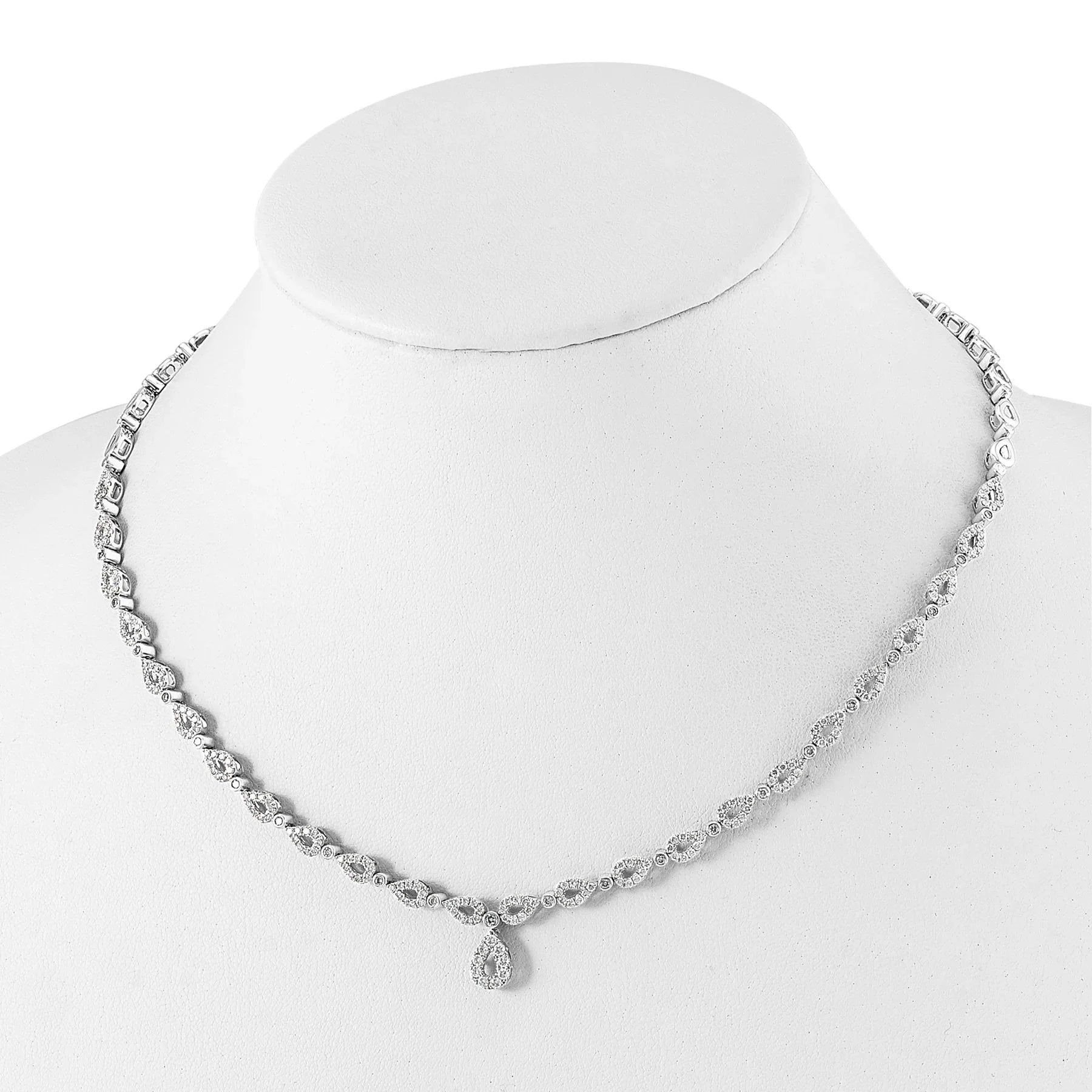 Lab Grown Diamond Fashion Teardrop Necklace - Fine Diamond