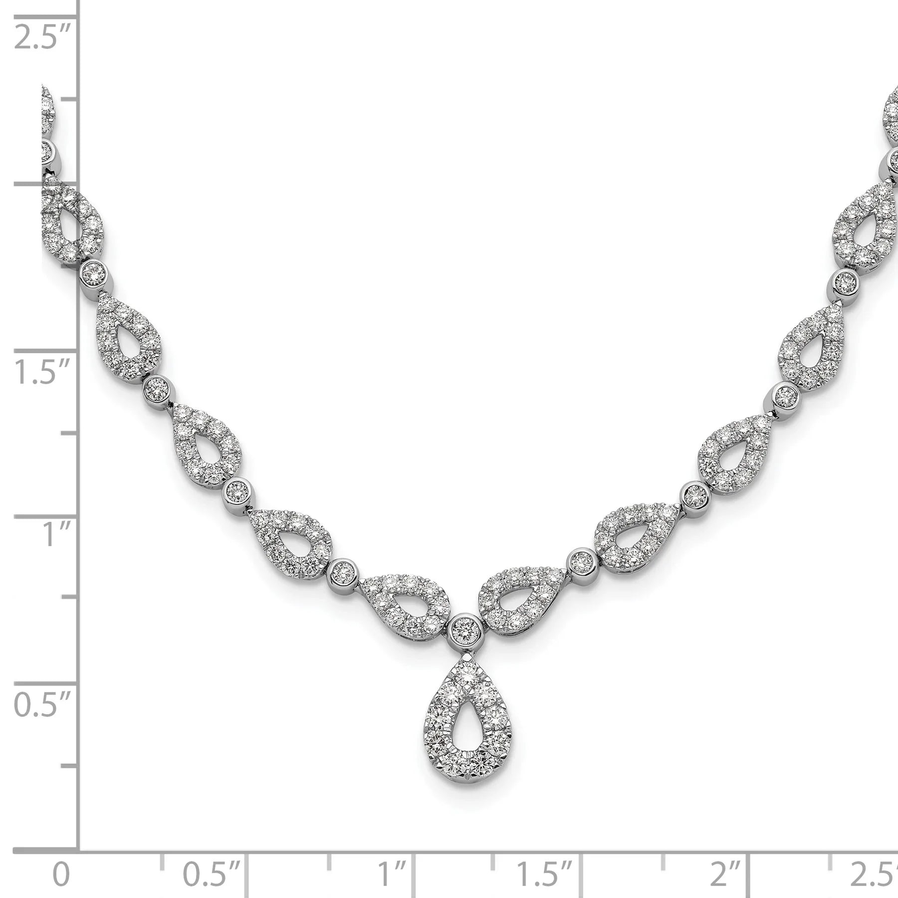 Lab Grown Diamond Fashion Teardrop Necklace - Fine Diamond