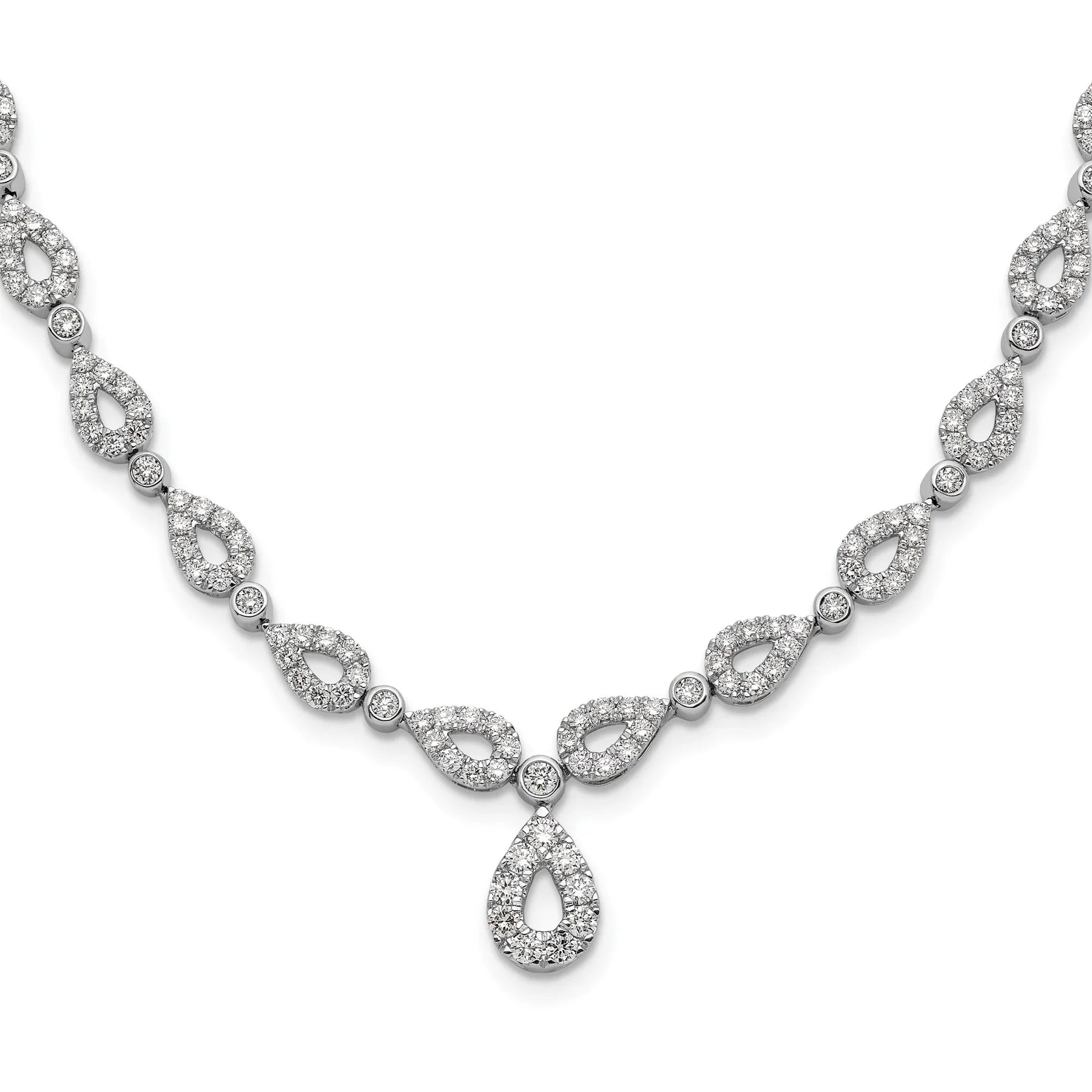 Lab Grown Diamond Fashion Teardrop Necklace - Fine Diamond