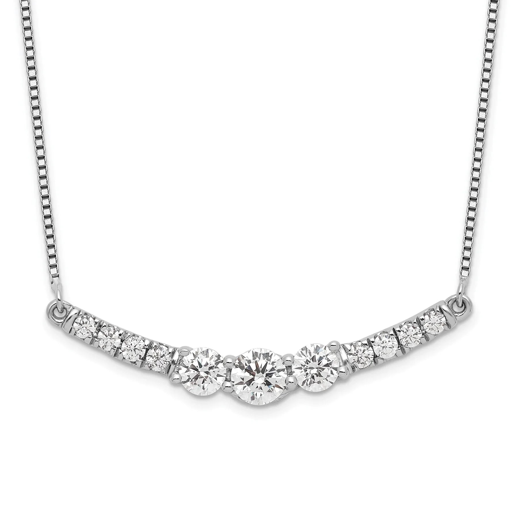 Lab Grown Diamond Complete Fashion Bar Necklace - Fine Diamond