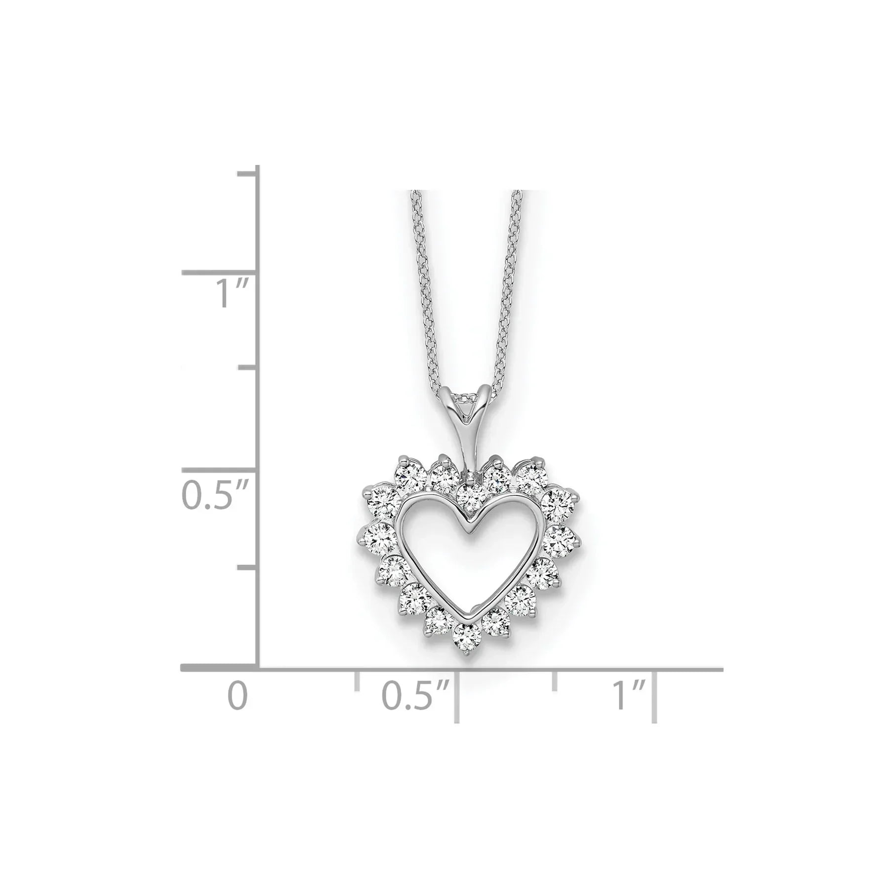1/2 carat Lab Grown Diamond Heart Necklace - Fine Diamond