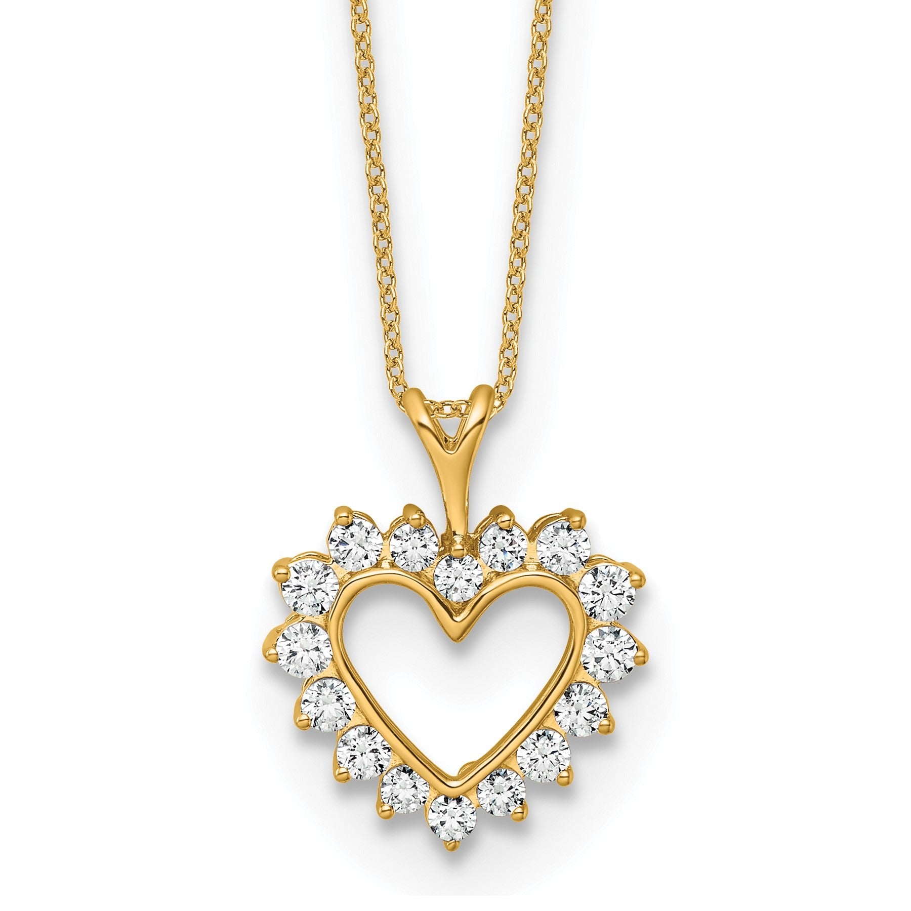 1/2 carat Lab Grown Diamond Heart Necklace
