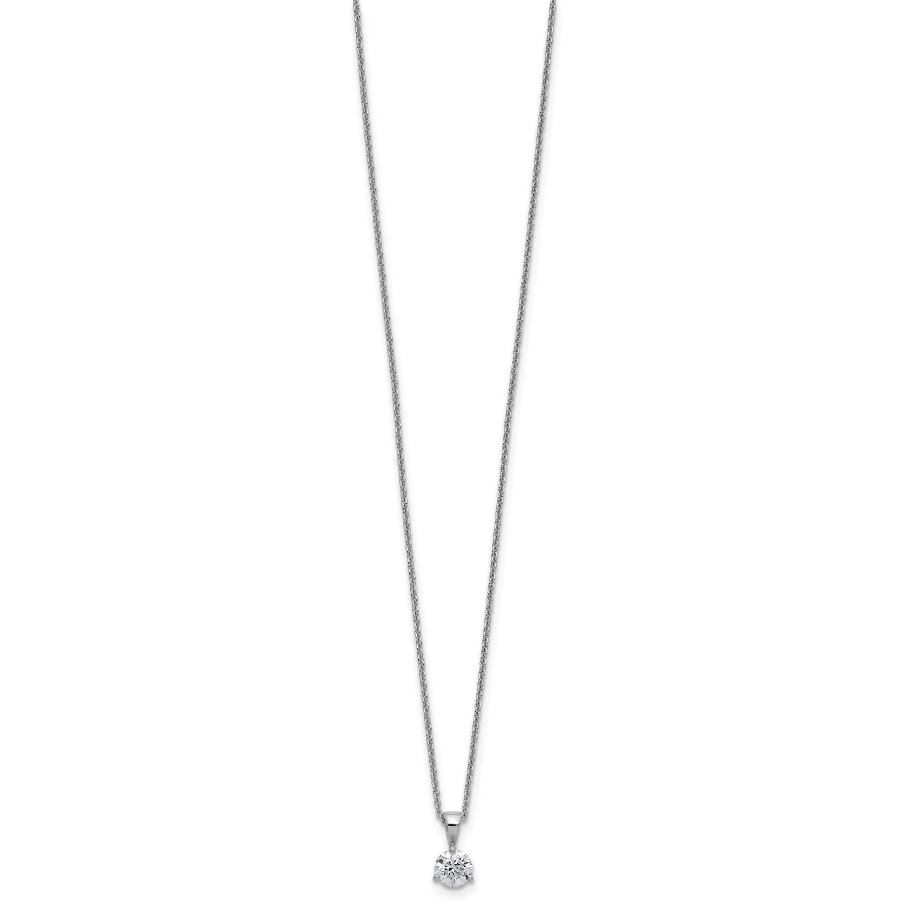 Lab Grown Diamond Gold Solitaire Pendant Necklace - Fine Diamond