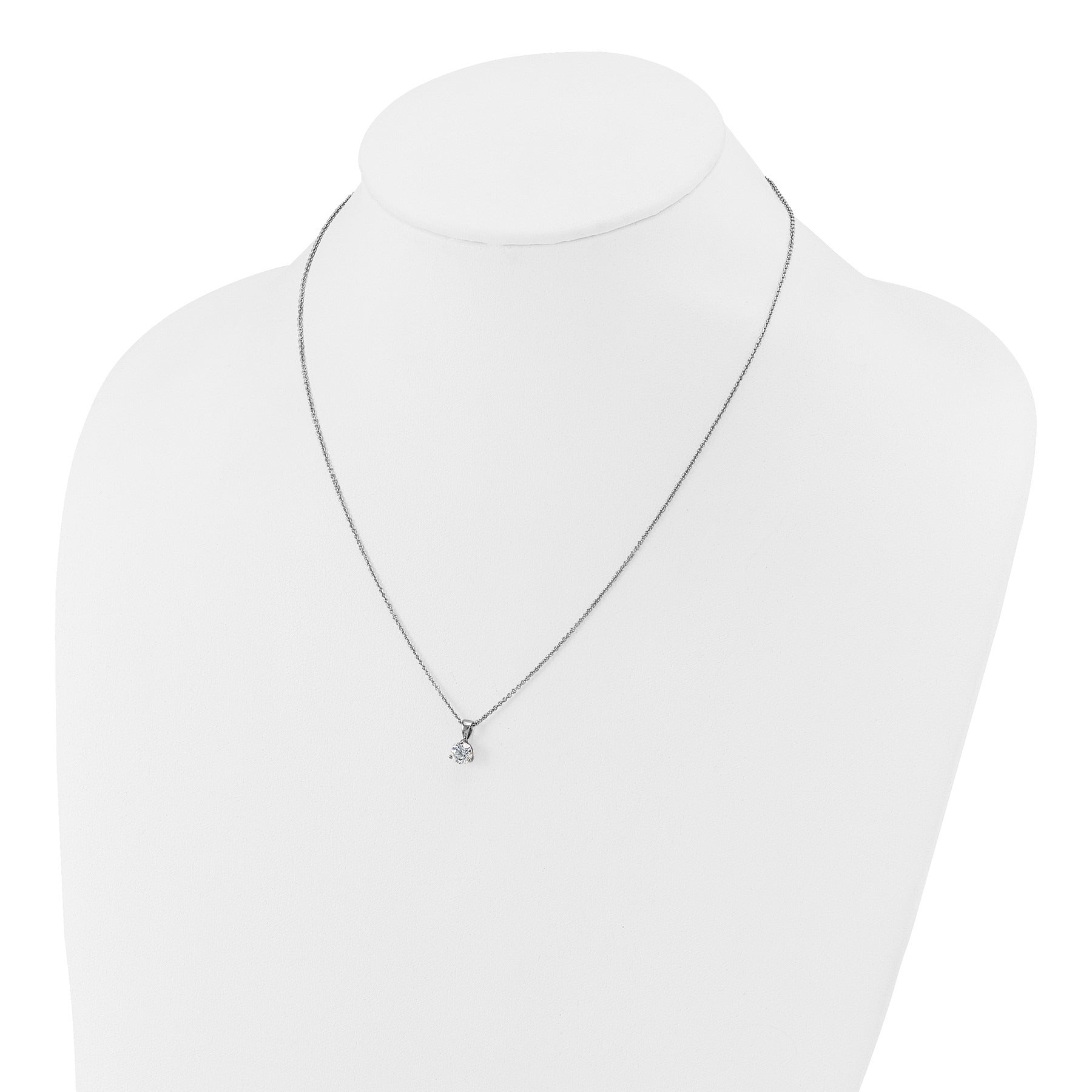14k Gold Lab Grown Diamond Solitaire Pendant Necklace