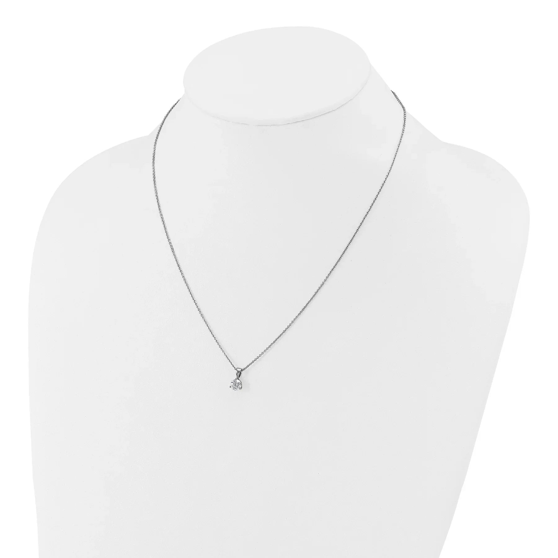 Lab Grown Diamond Gold Solitaire Pendant Necklace - Fine Diamond