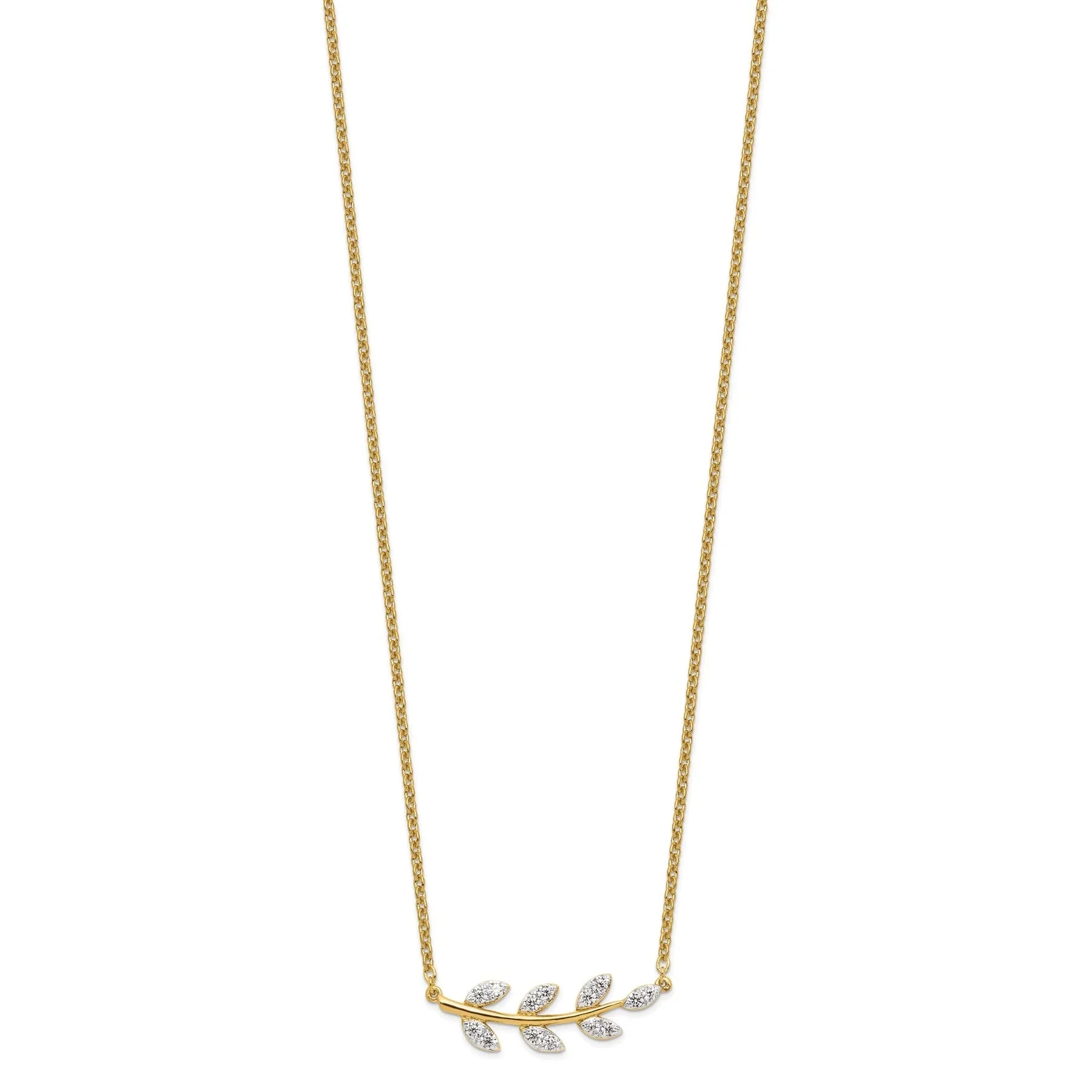 Lab Grown Diamond Leaf Necklace - Fine Diamond