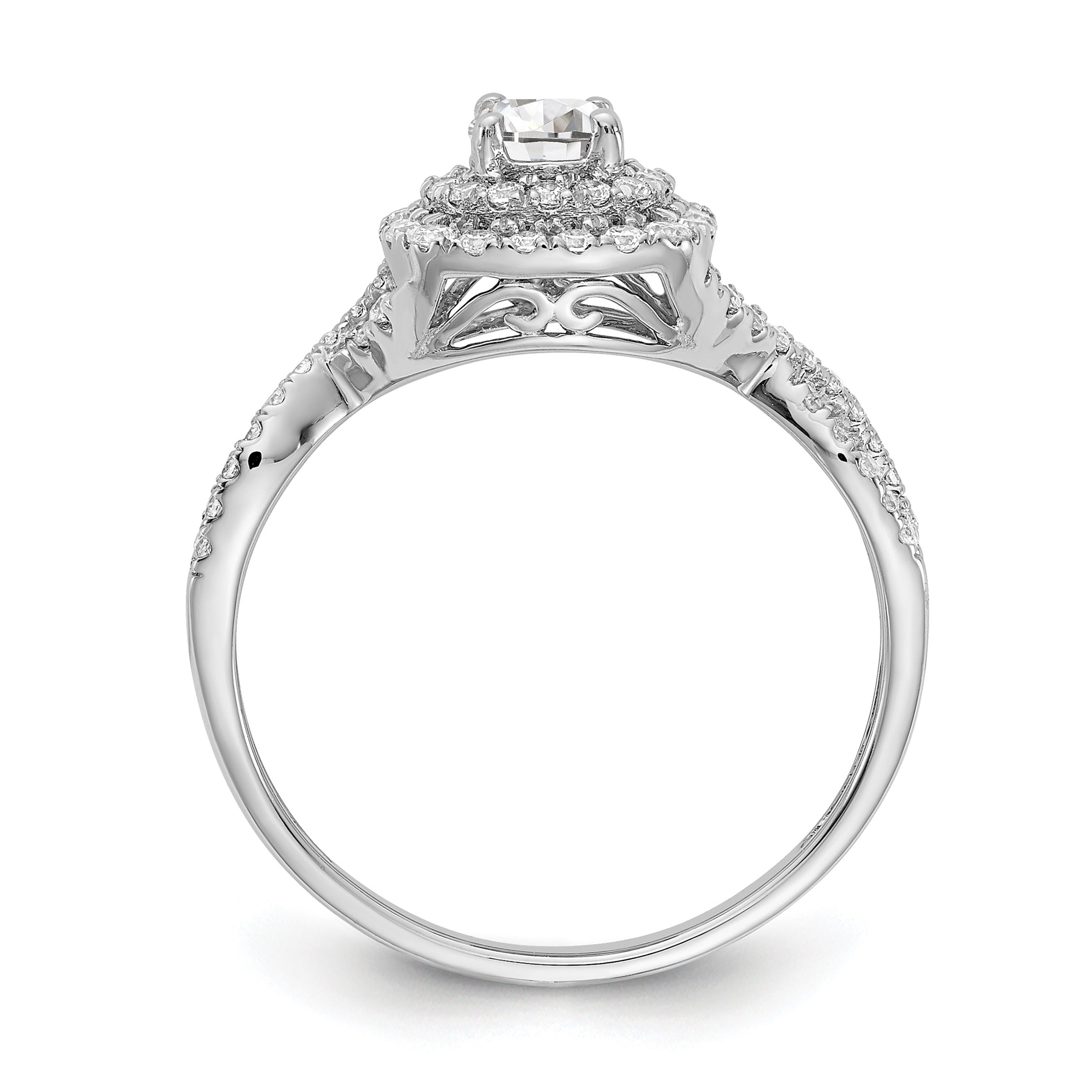 Lab Grown Diamond Double Halo Engagement Ring
