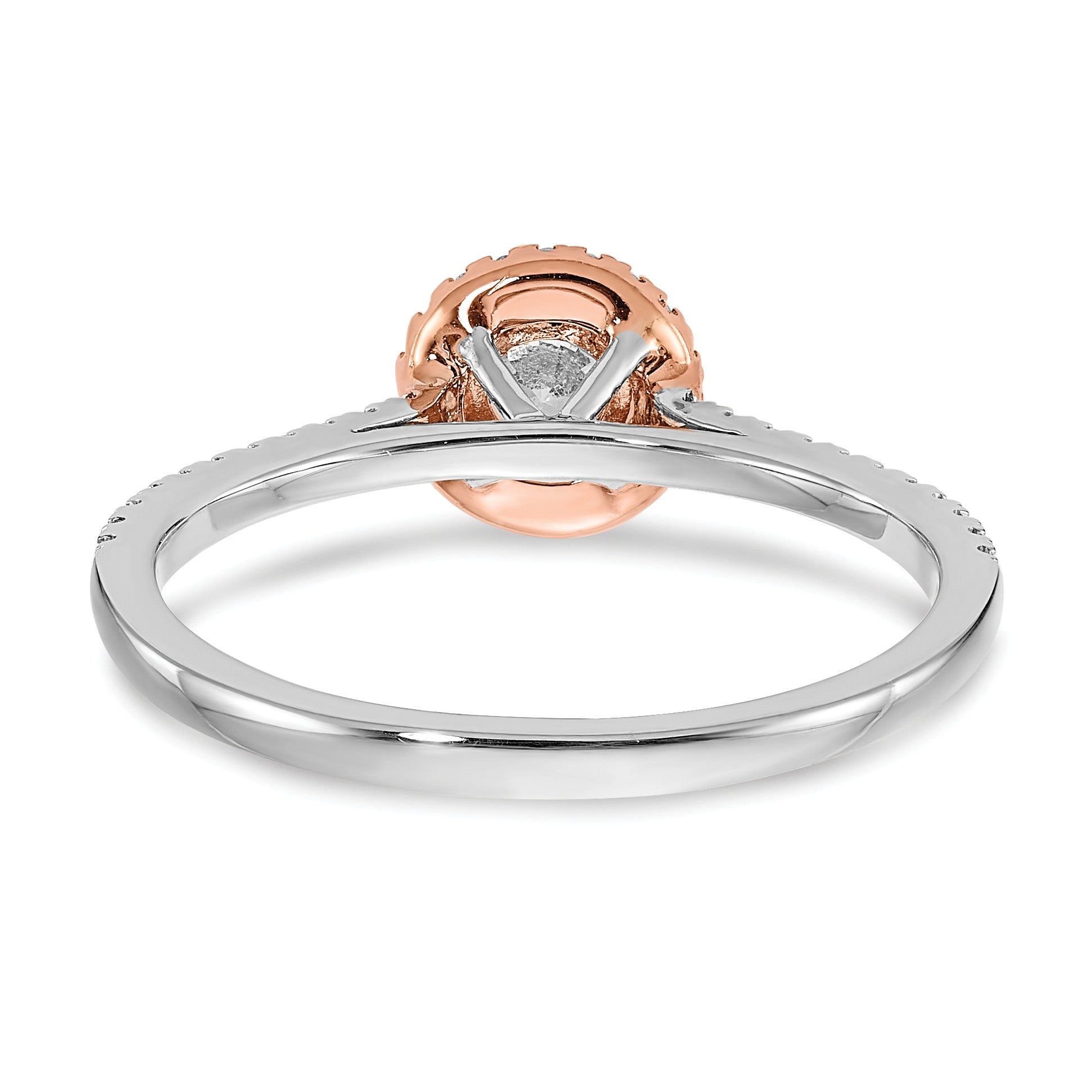 Lab Grown Diamond Round Halo Pave Engagement Ring