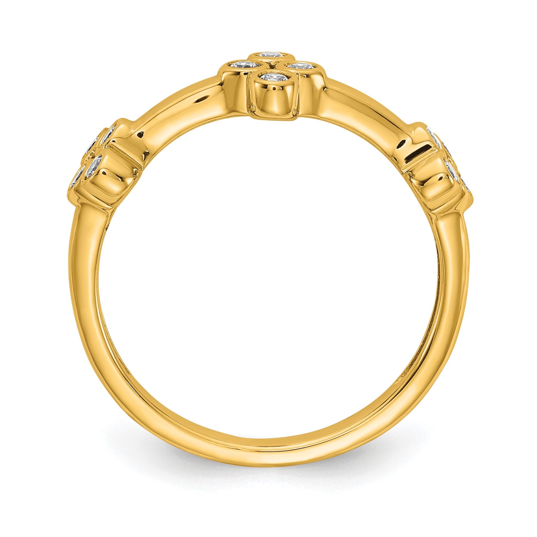 14K Yellow Gold Lab Grown Diamond Bloom Fashion Ring 1/5 Ct