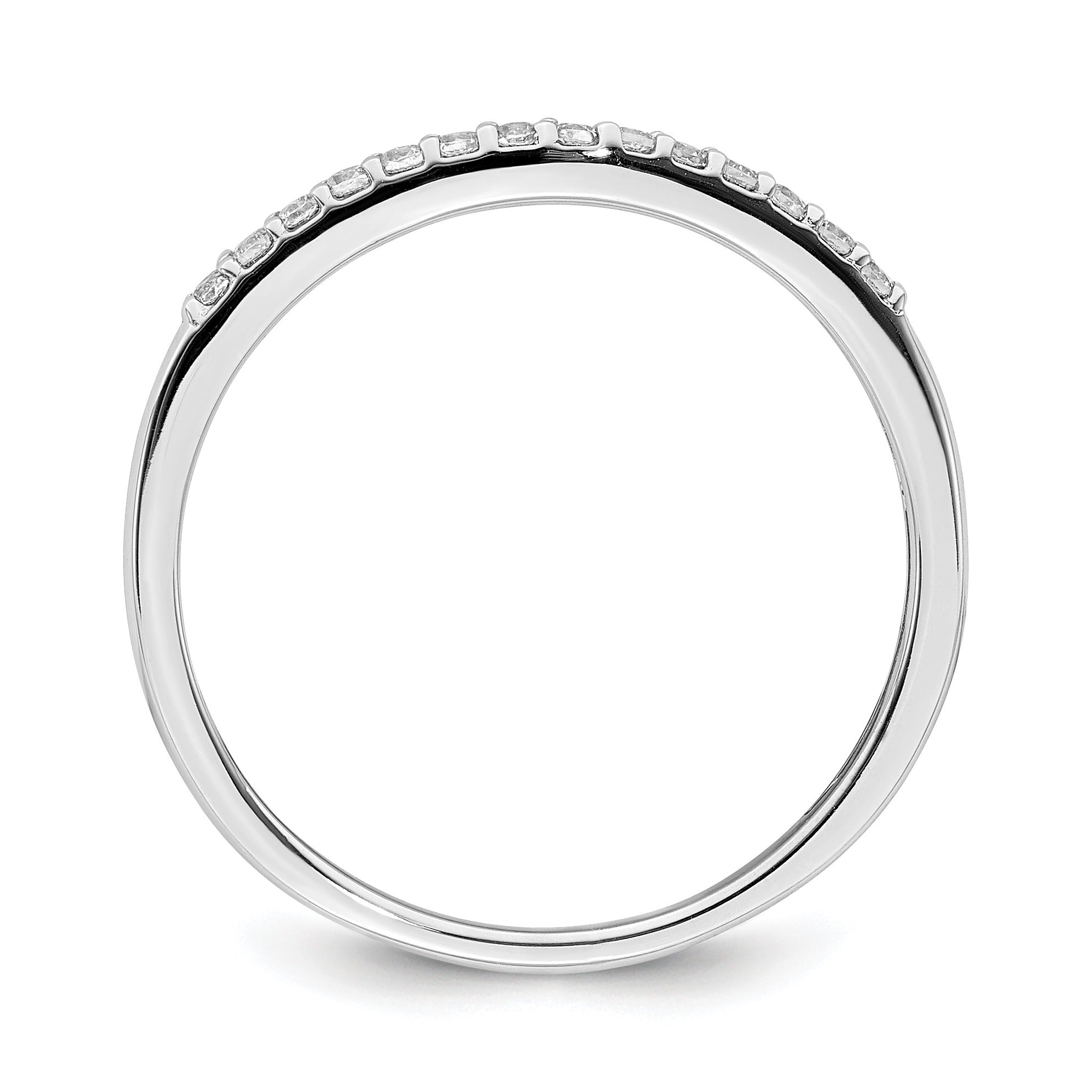 10k White Gold 1/10 carat Lab Grown Diamond Wedding Band