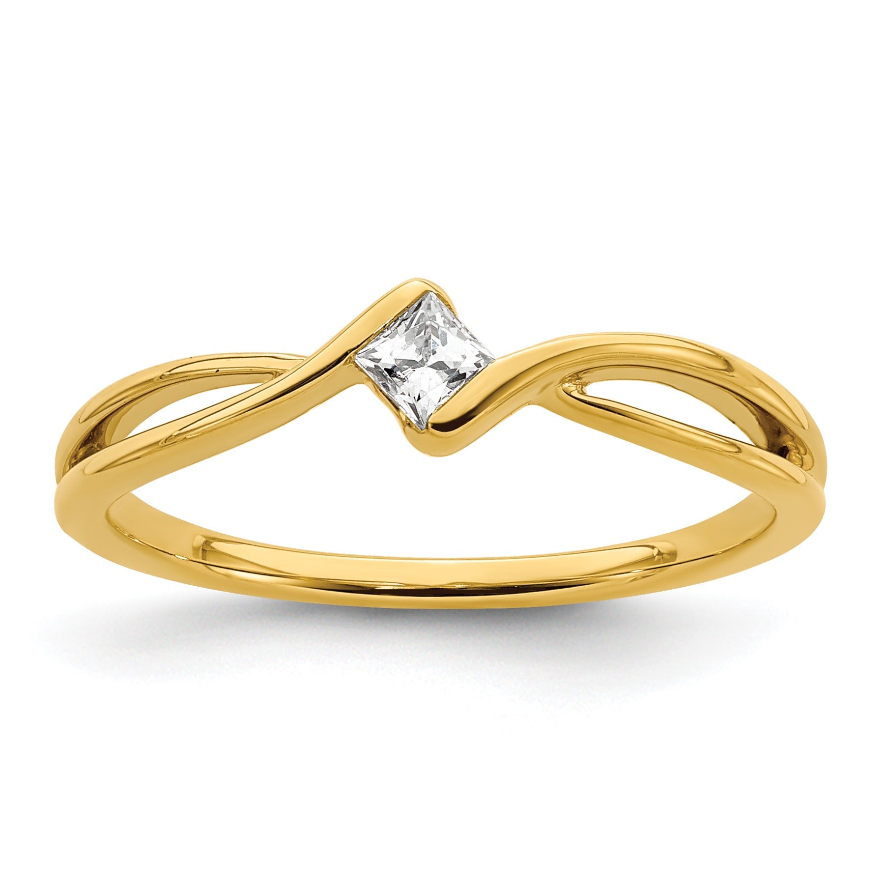 14k Lab Grown Diamond Engagement Ring 1/6 carat