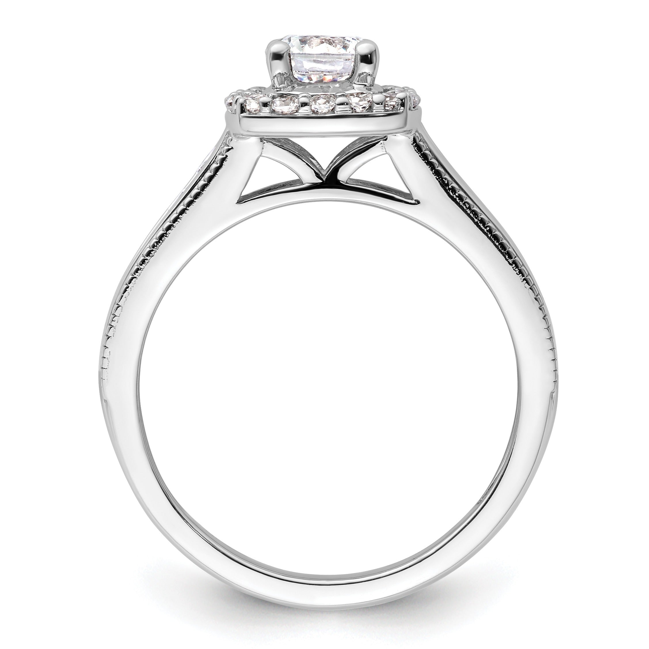 1 carat Lab Grown Diamond Halo Engagement Ring