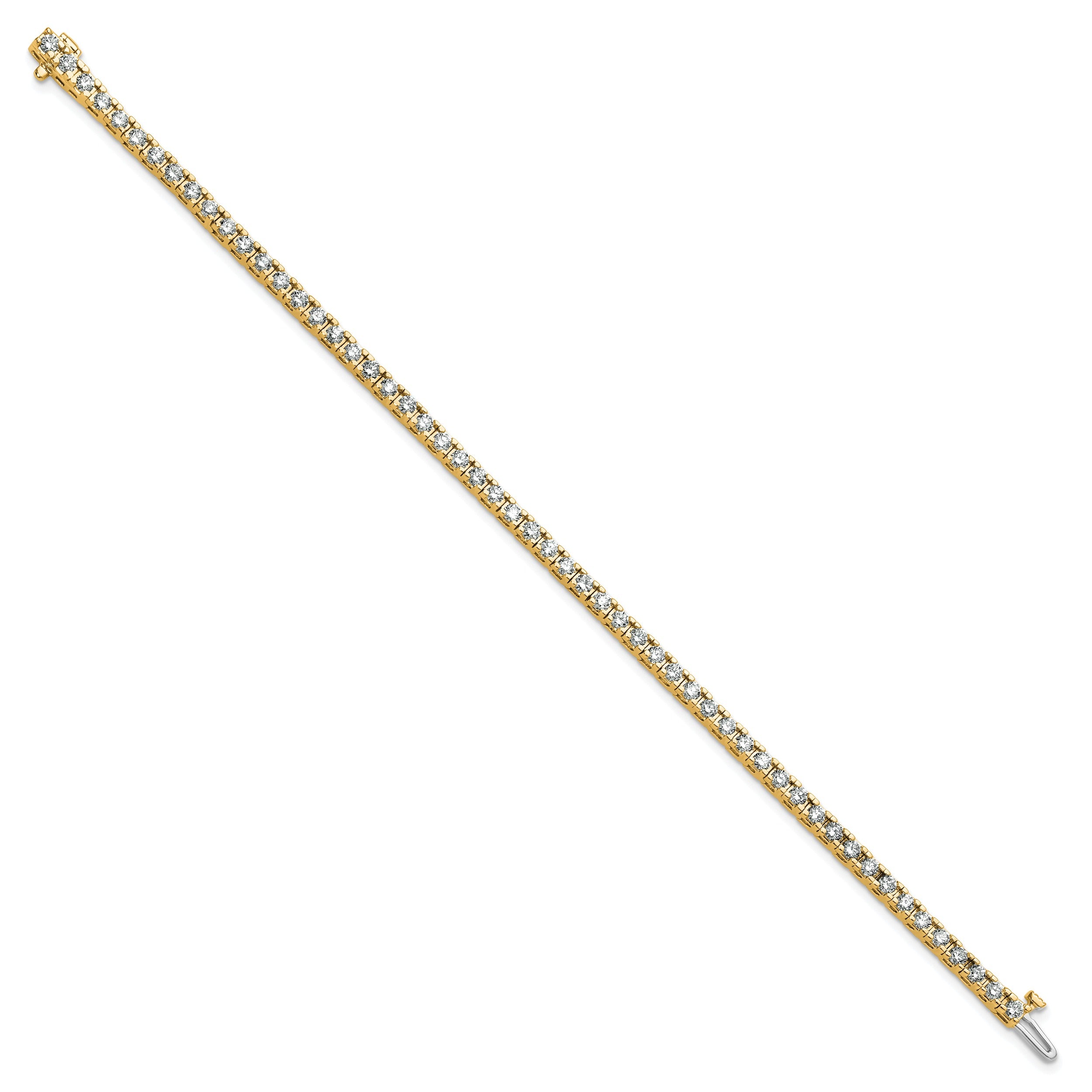 14K Yellow Gold Lab Grown Diamond Tennis Bracelet